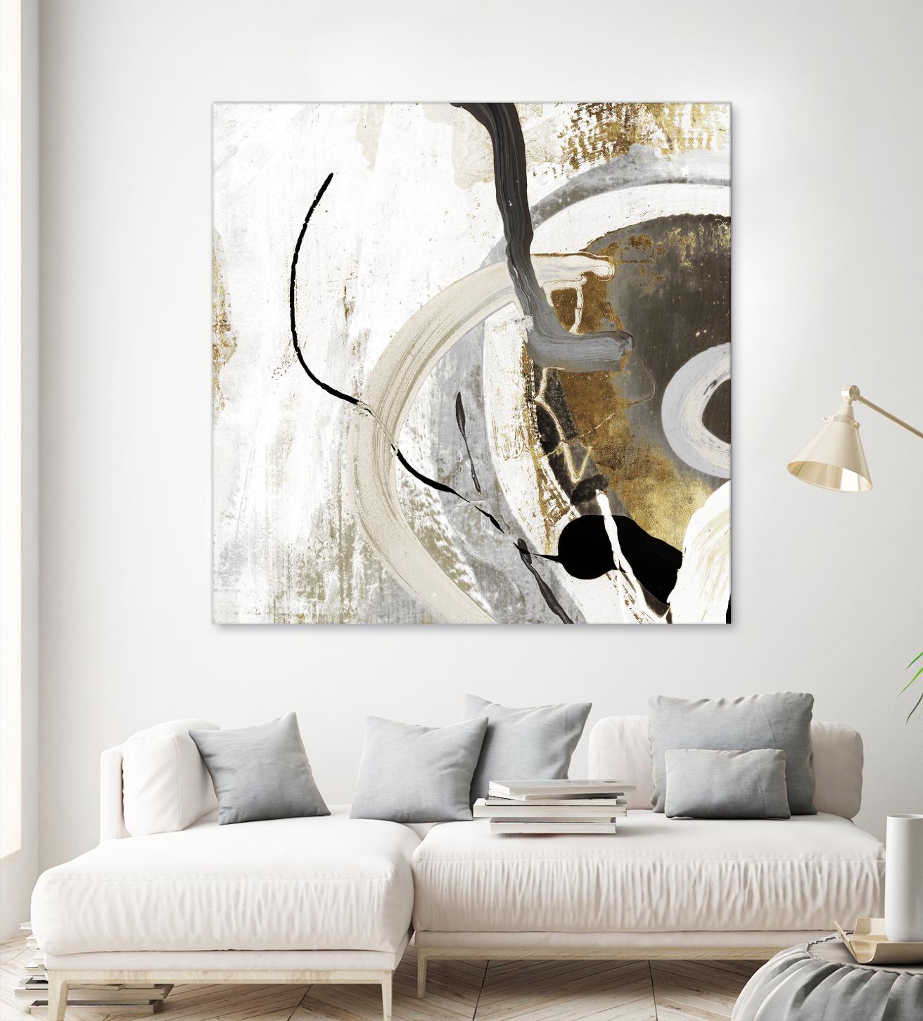 Teal - Tangled II Teal version by PI Studio on GIANT ART - grey abstract