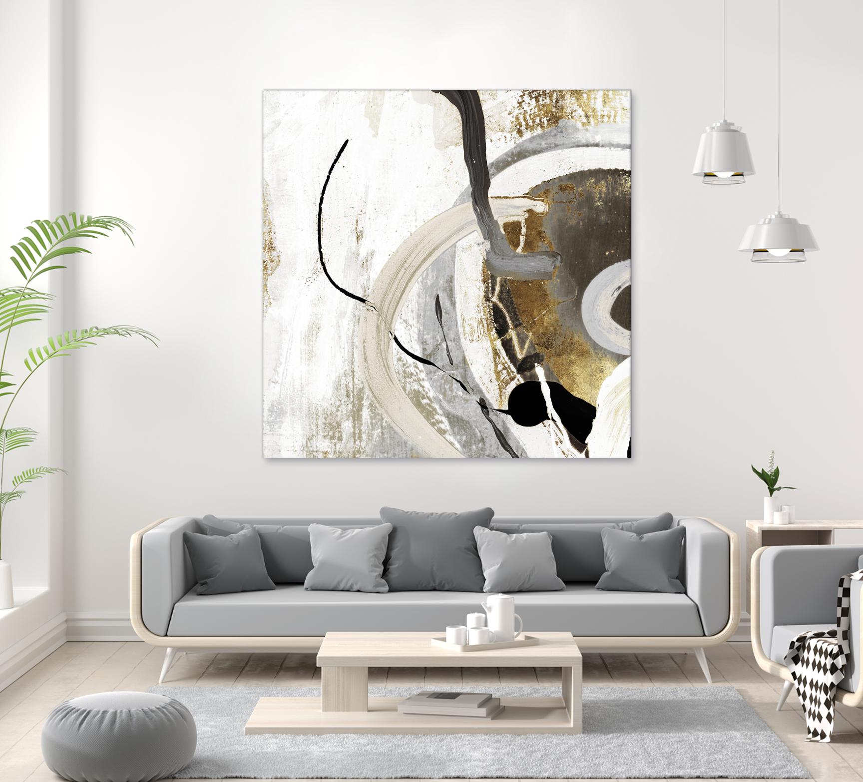 Teal - Tangled II Teal version by PI Studio on GIANT ART - grey abstract