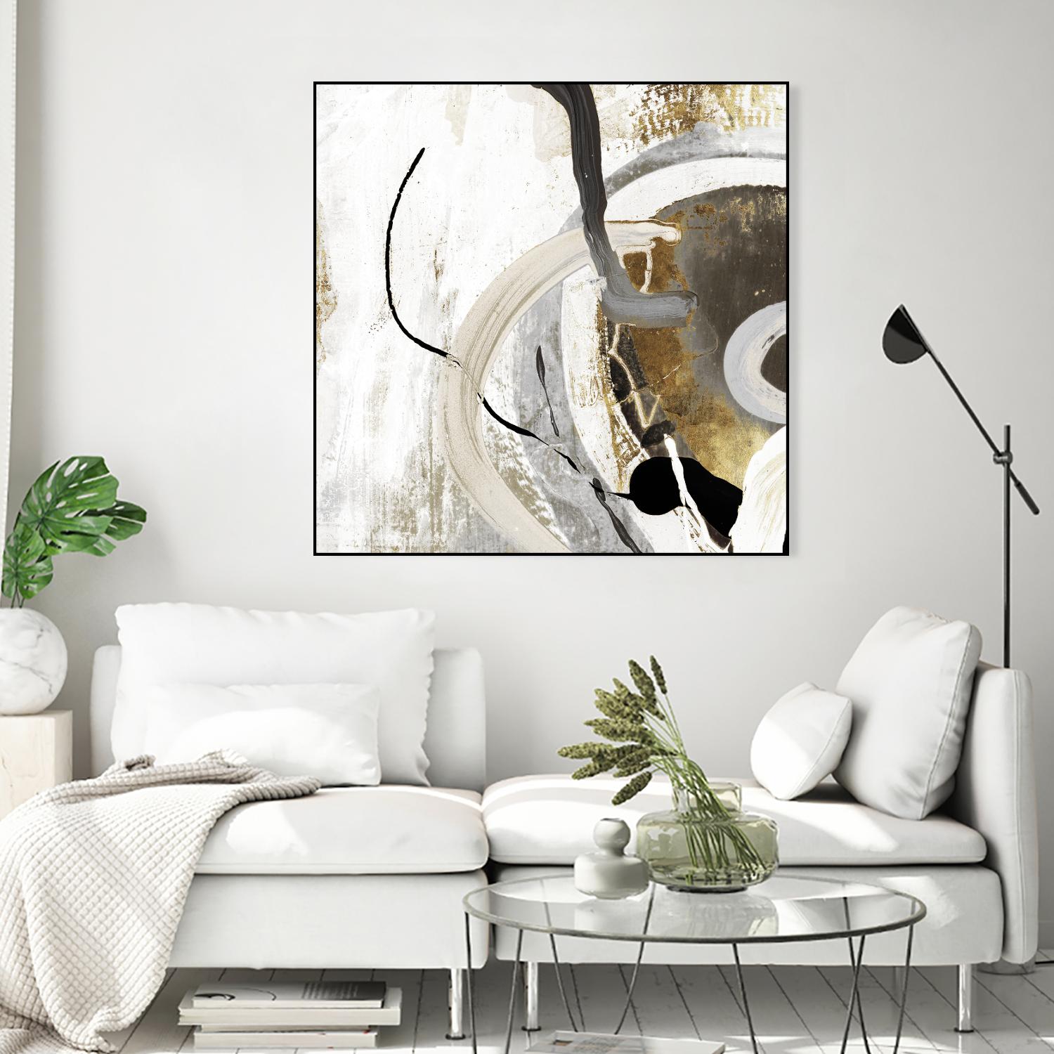 Teal - Tangled II Teal version by PI Studio on GIANT ART - grey abstract