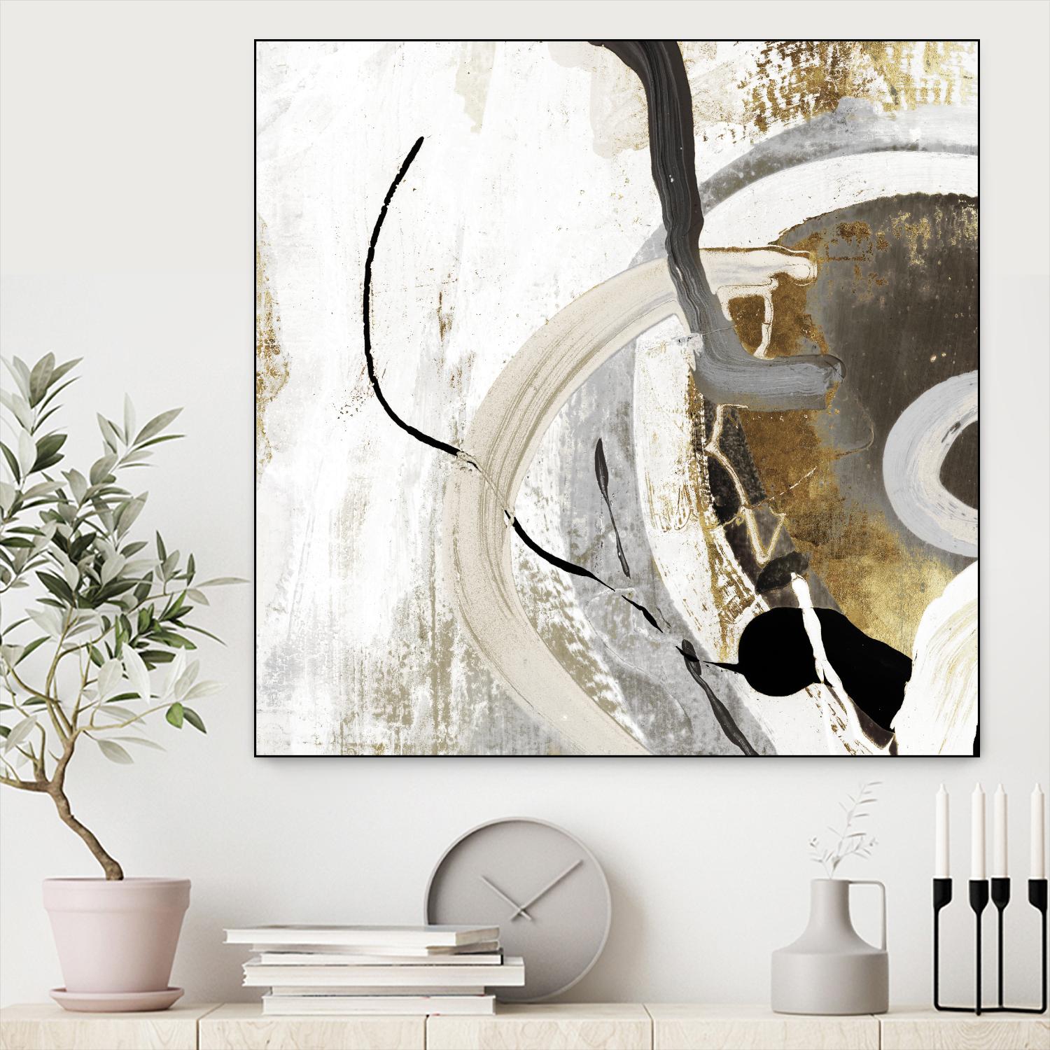 Teal - Tangled II Teal version by PI Studio on GIANT ART - grey abstract