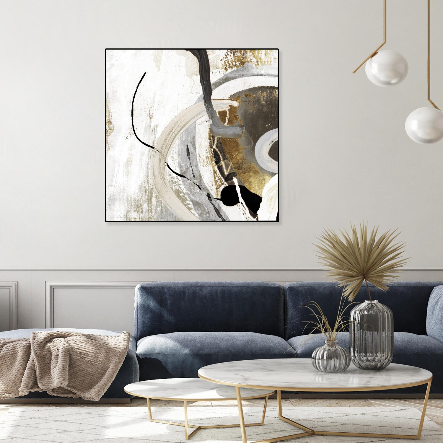 Teal - Tangled II Teal version by PI Studio on GIANT ART - grey abstract