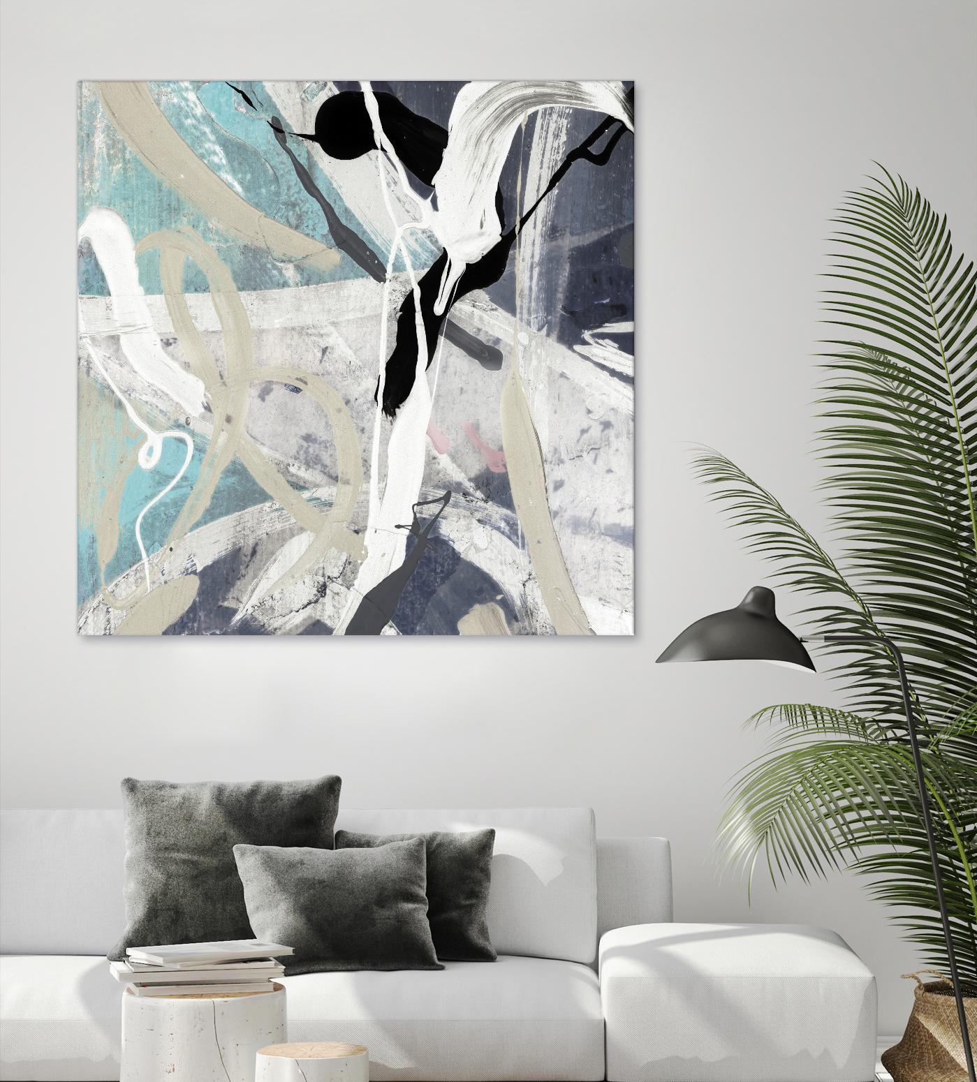 Tangled IV Teal Version by PI Studio on GIANT ART - cyan abstract