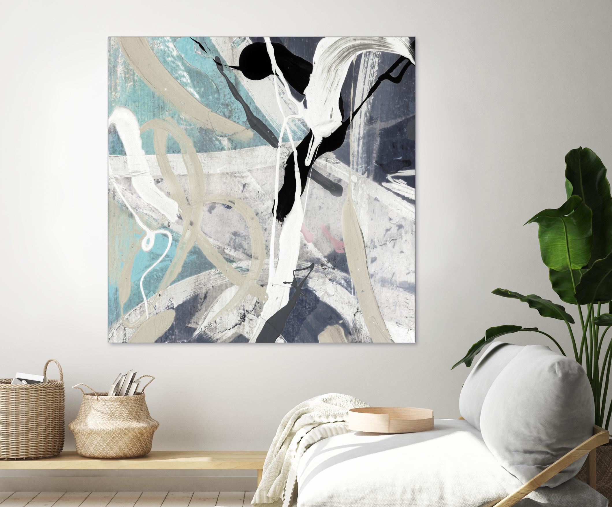 Tangled IV Teal Version by PI Studio on GIANT ART - cyan abstract