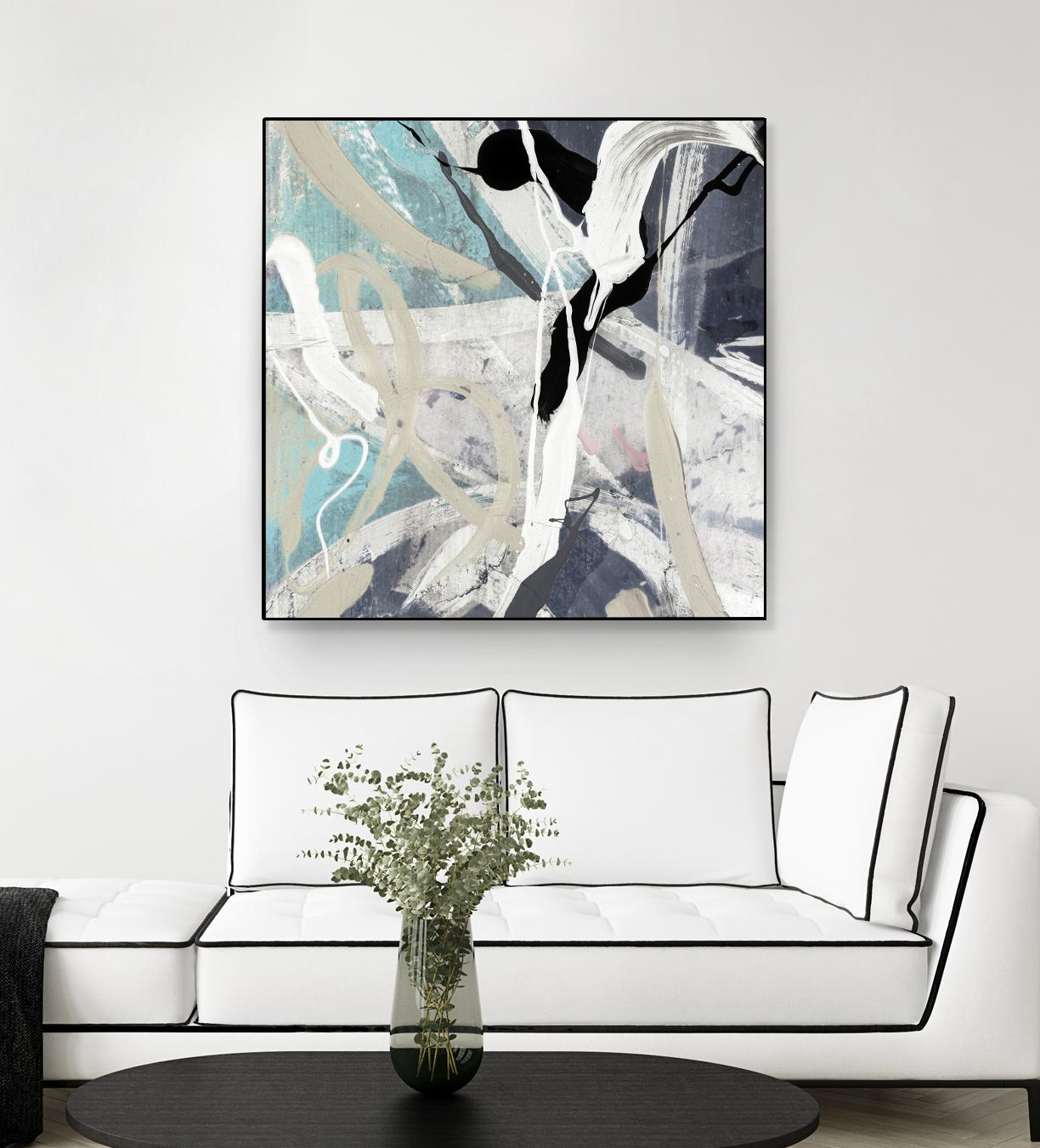 Tangled IV Teal Version by PI Studio on GIANT ART - cyan abstract