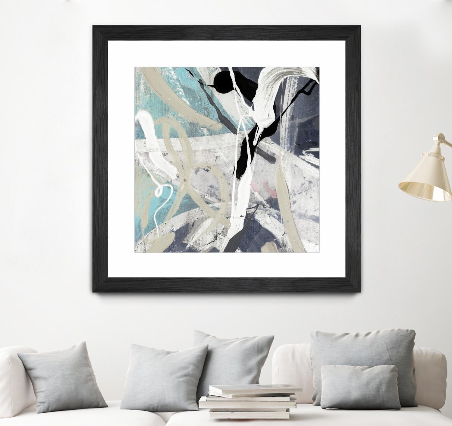 Tangled IV Teal Version by PI Studio on GIANT ART - cyan abstract