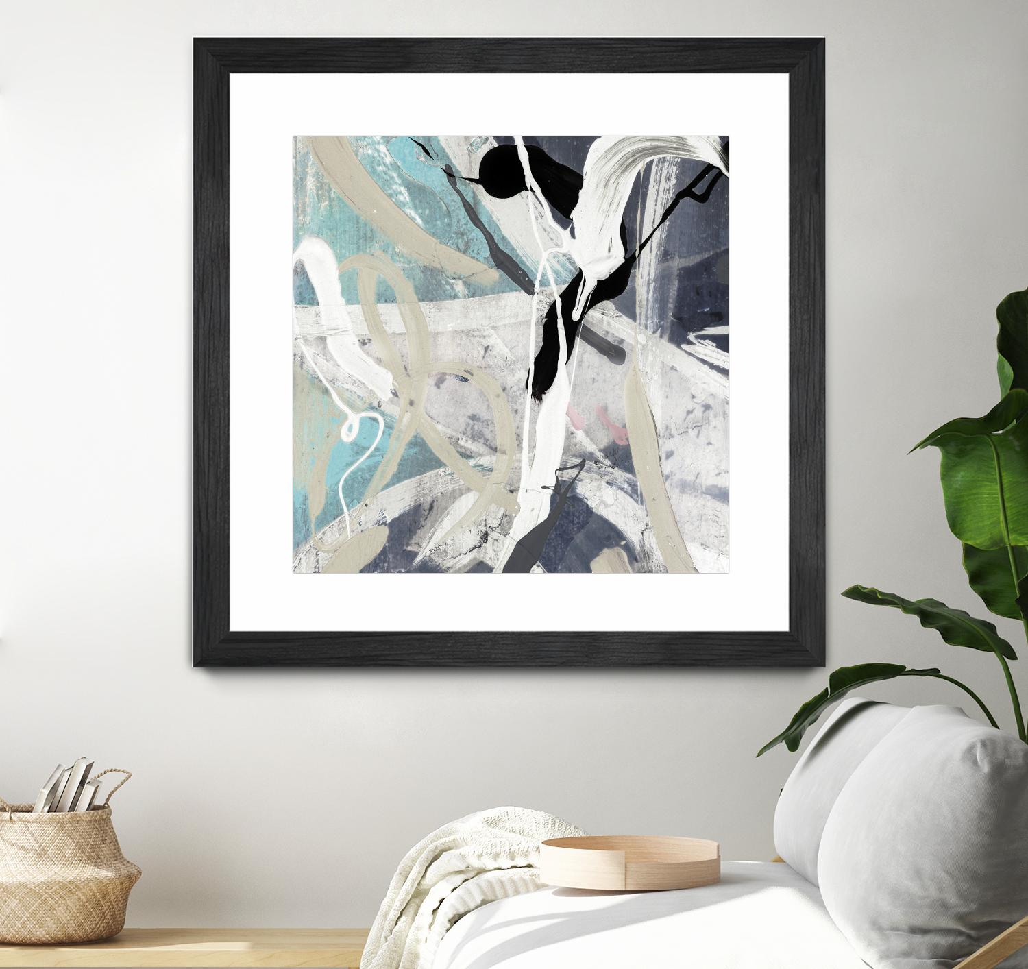 Tangled IV Teal Version by PI Studio on GIANT ART - cyan abstract