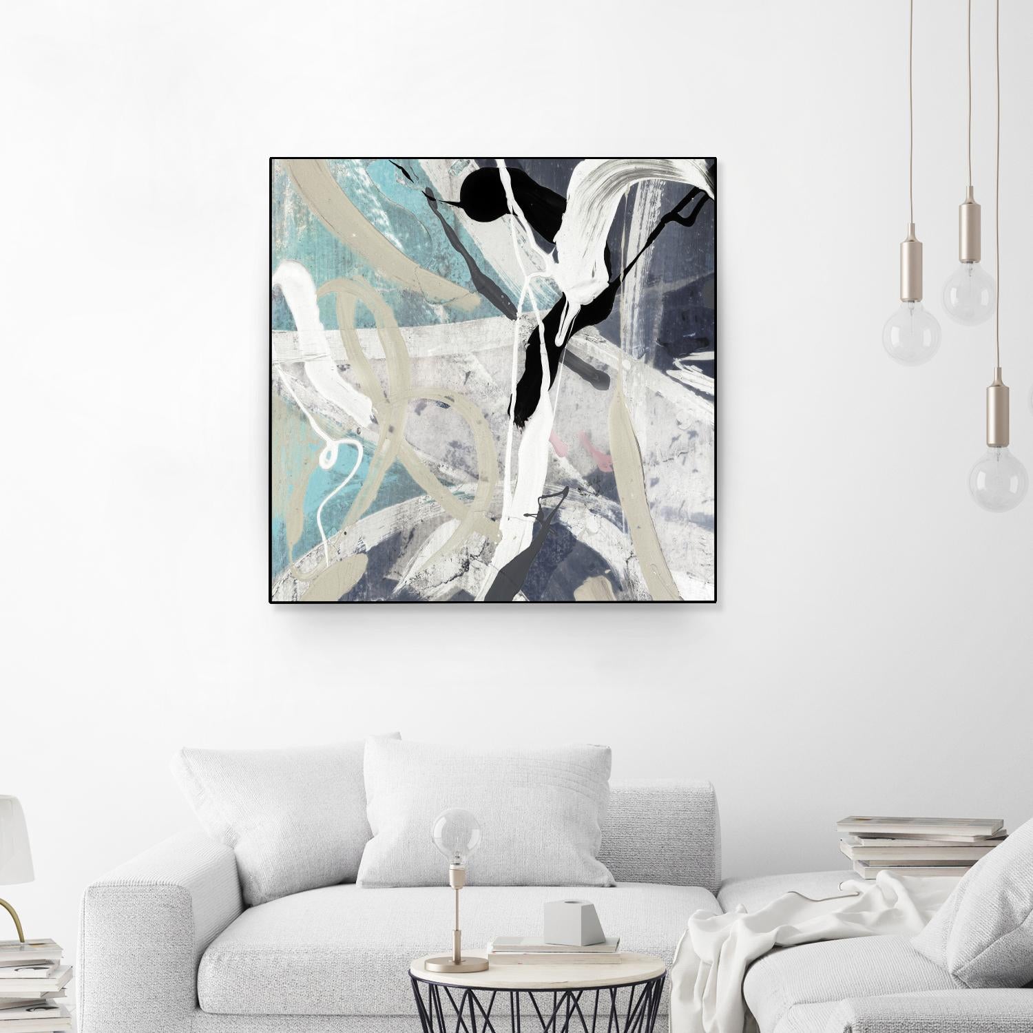 Tangled IV Teal Version by PI Studio on GIANT ART - cyan abstract