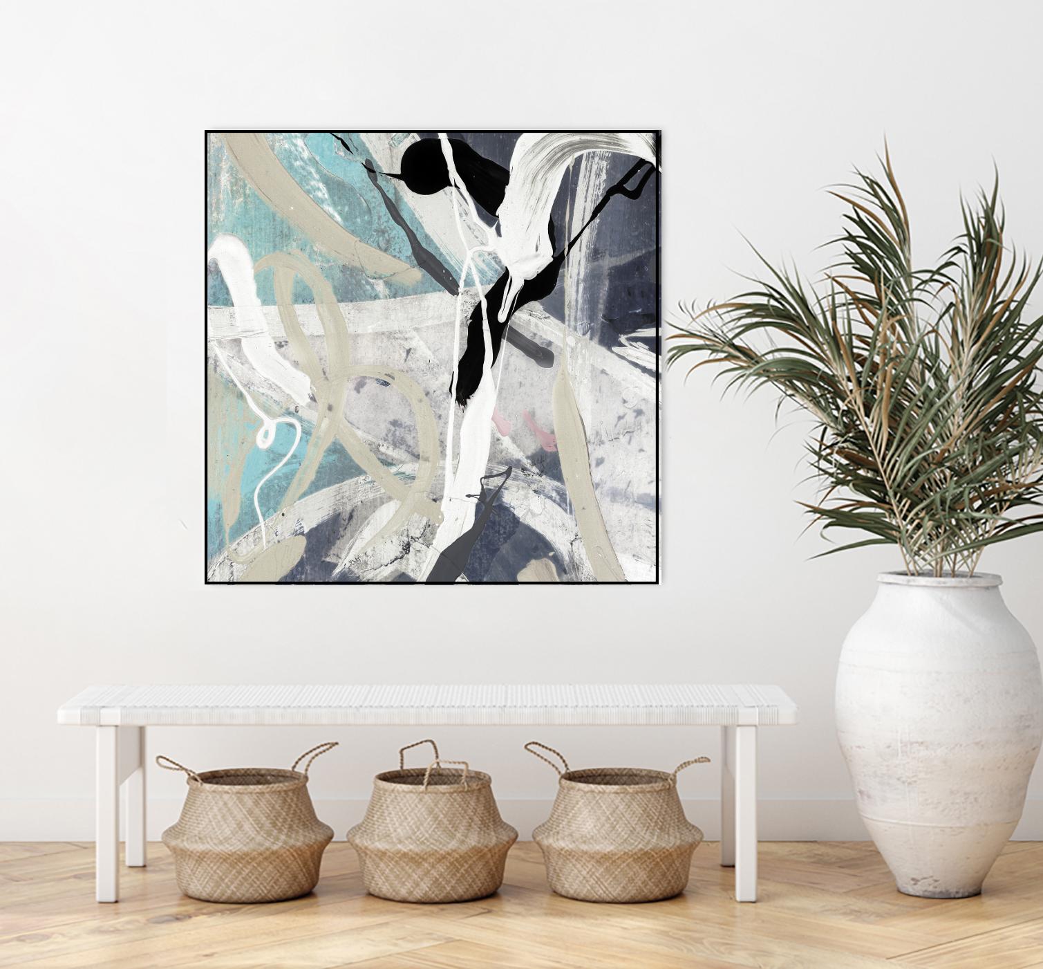 Tangled IV Teal Version by PI Studio on GIANT ART - cyan abstract