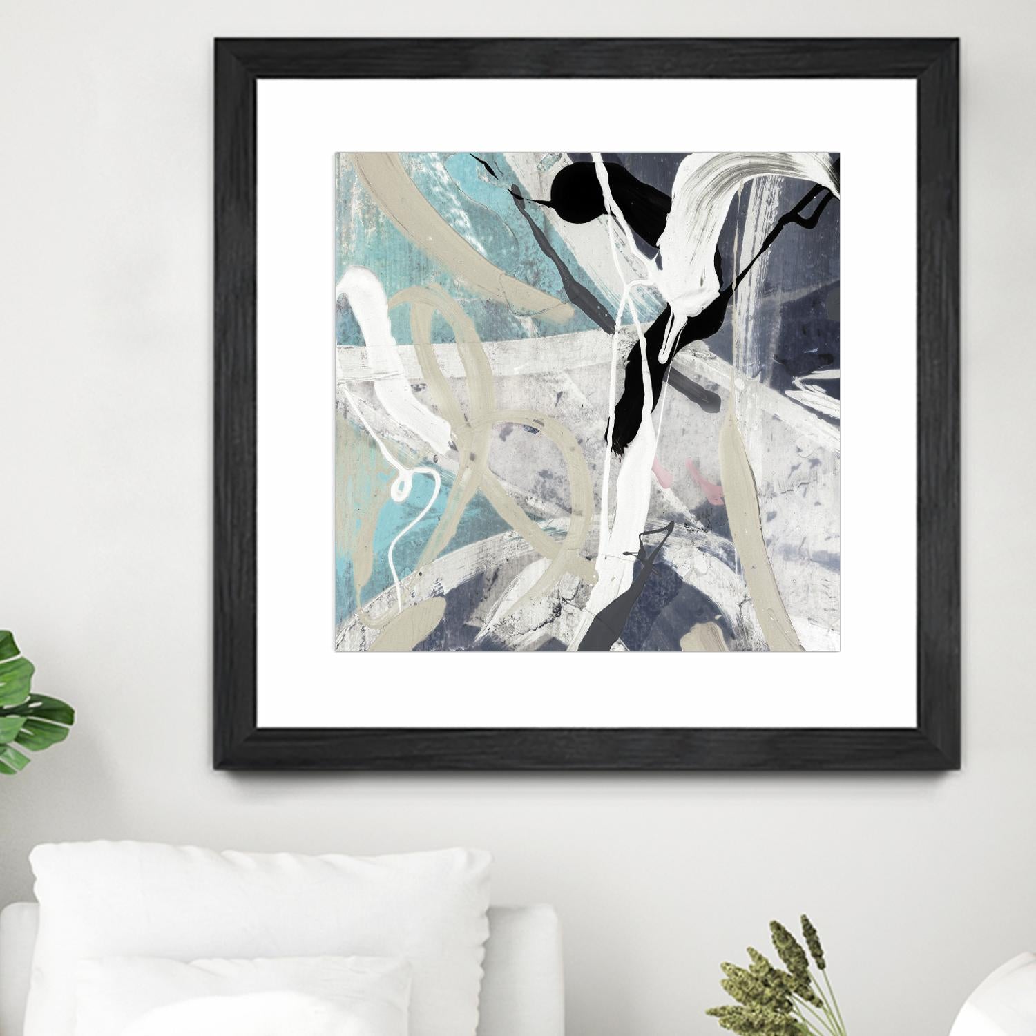 Tangled IV Teal Version by PI Studio on GIANT ART - cyan abstract