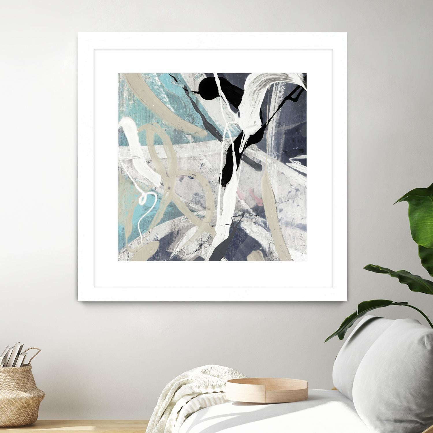 Tangled IV Teal Version by PI Studio on GIANT ART - cyan abstract