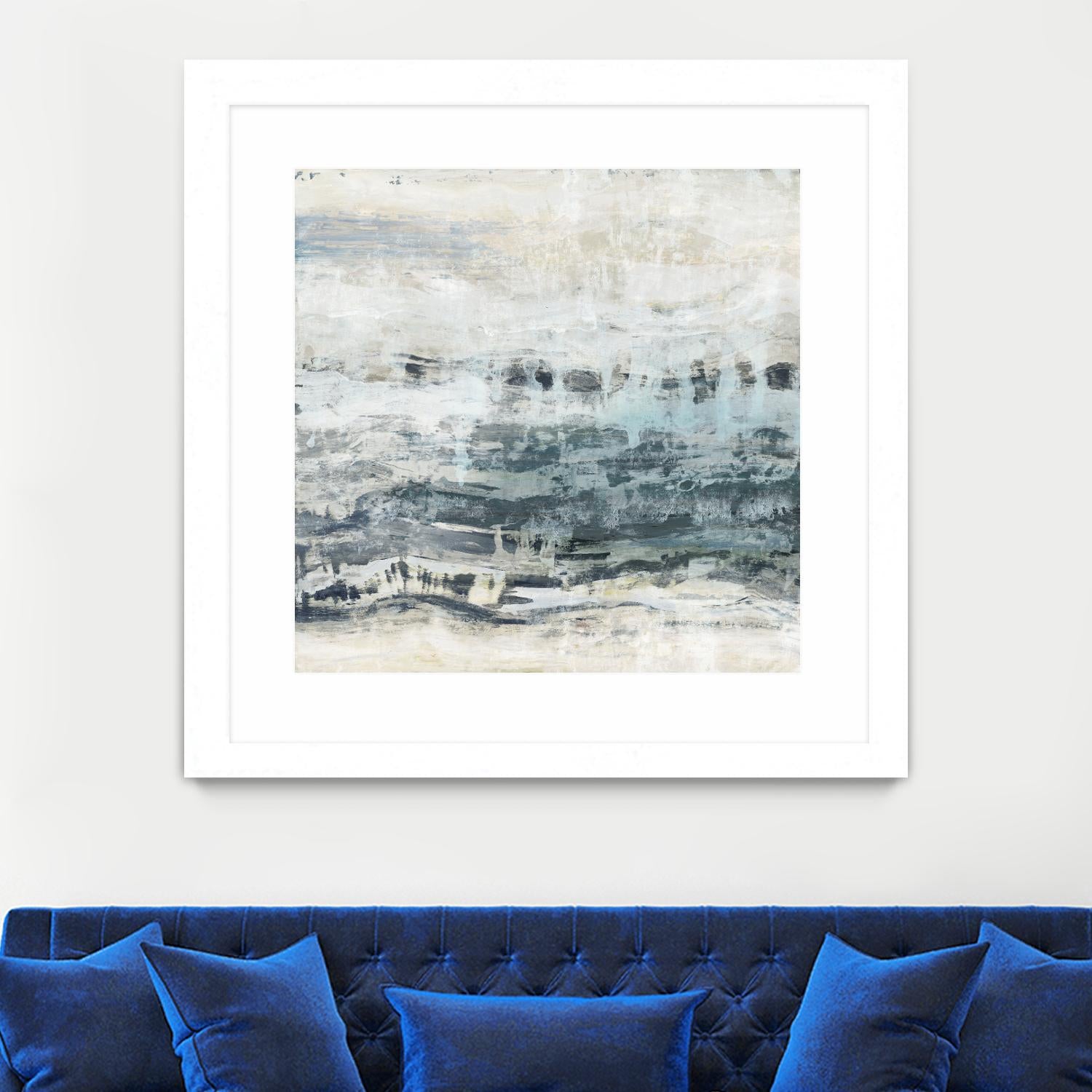 Black Waves by PI Studio on GIANT ART - blue abstract