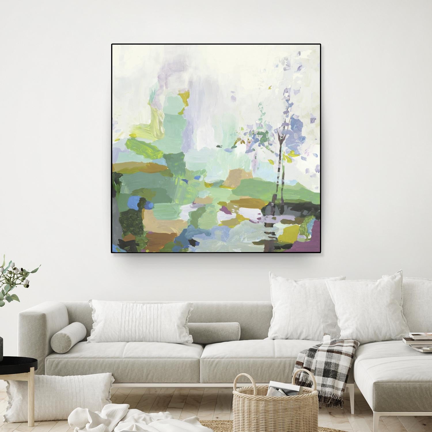 Single tree by PI Studio on GIANT ART - green abstract