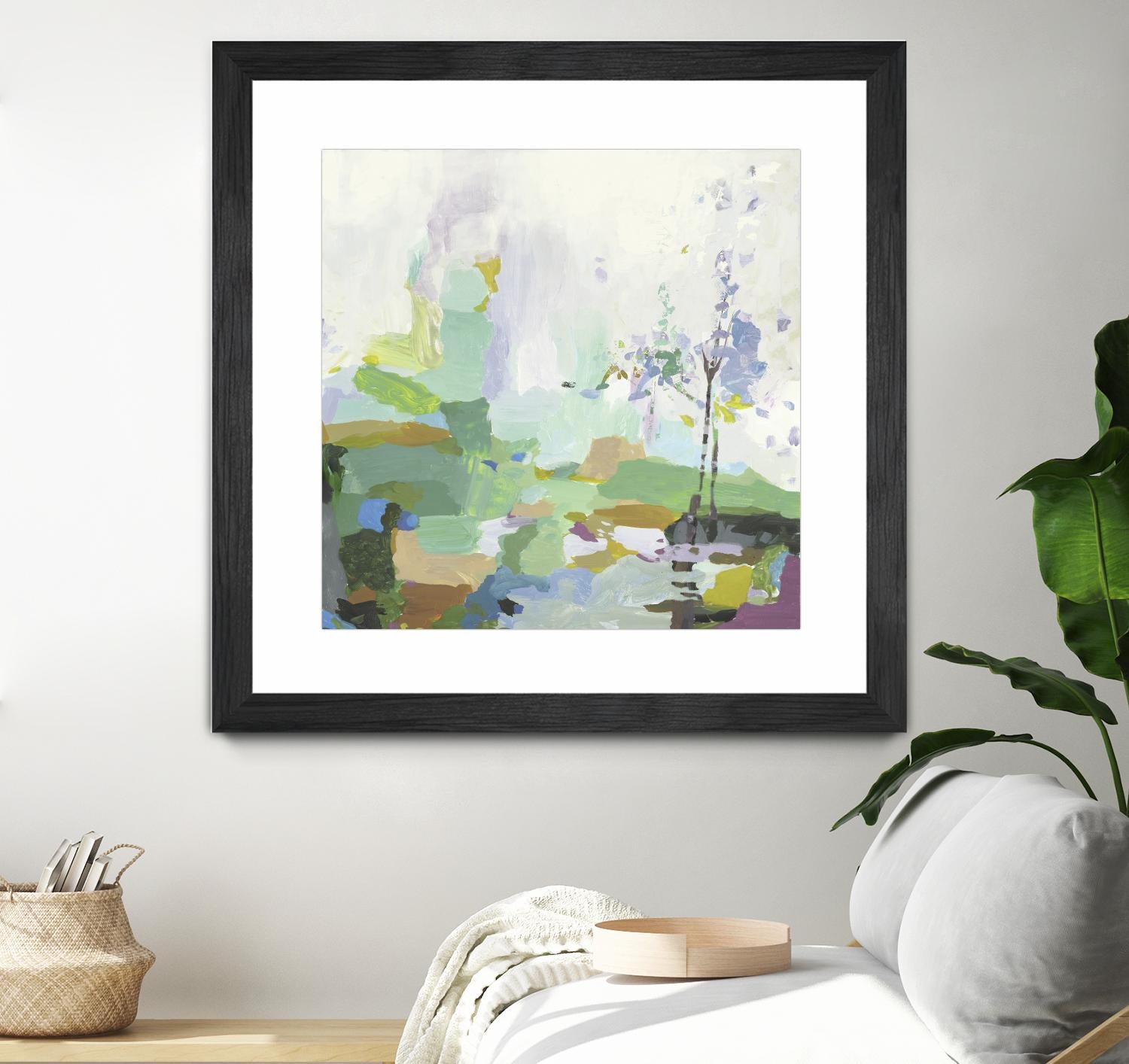 Single tree by PI Studio on GIANT ART - green abstract