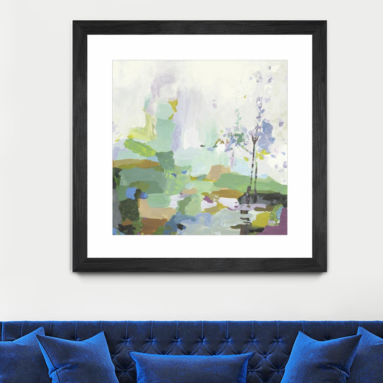 Single tree by PI Studio on GIANT ART - green abstract