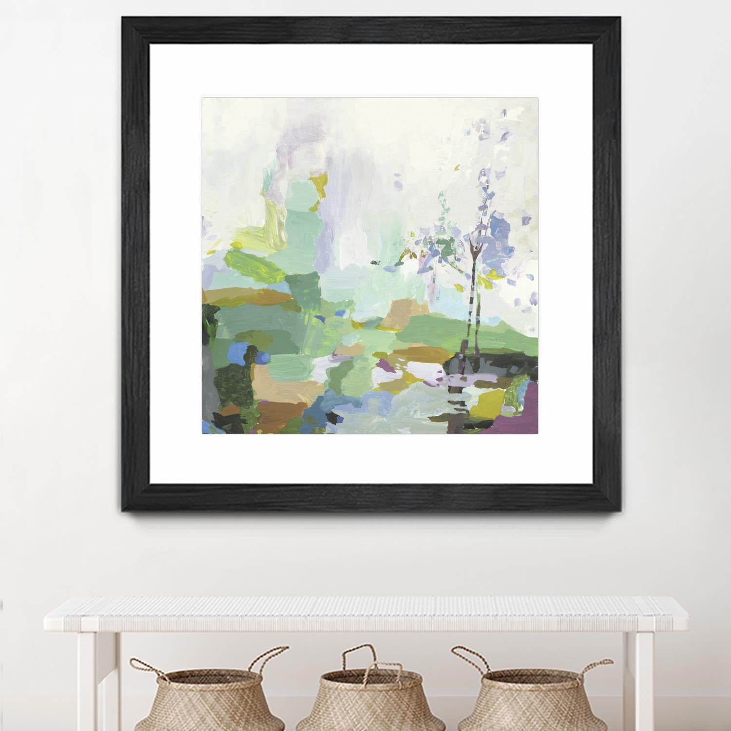 Single tree by PI Studio on GIANT ART - green abstract