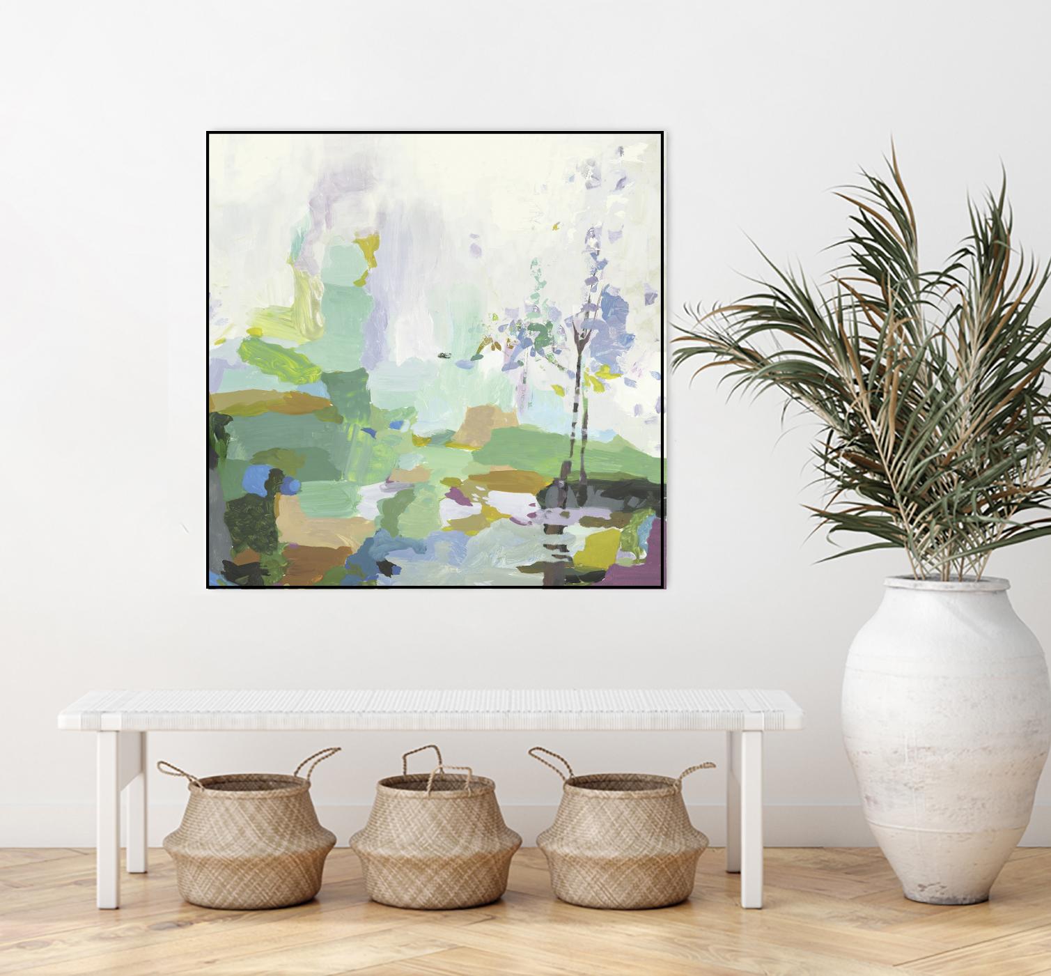 Single tree by PI Studio on GIANT ART - green abstract