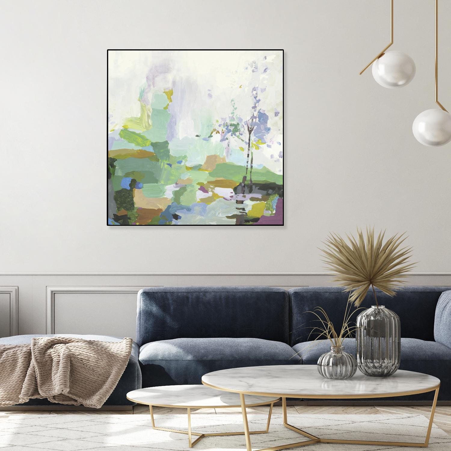 Single tree by PI Studio on GIANT ART - green abstract