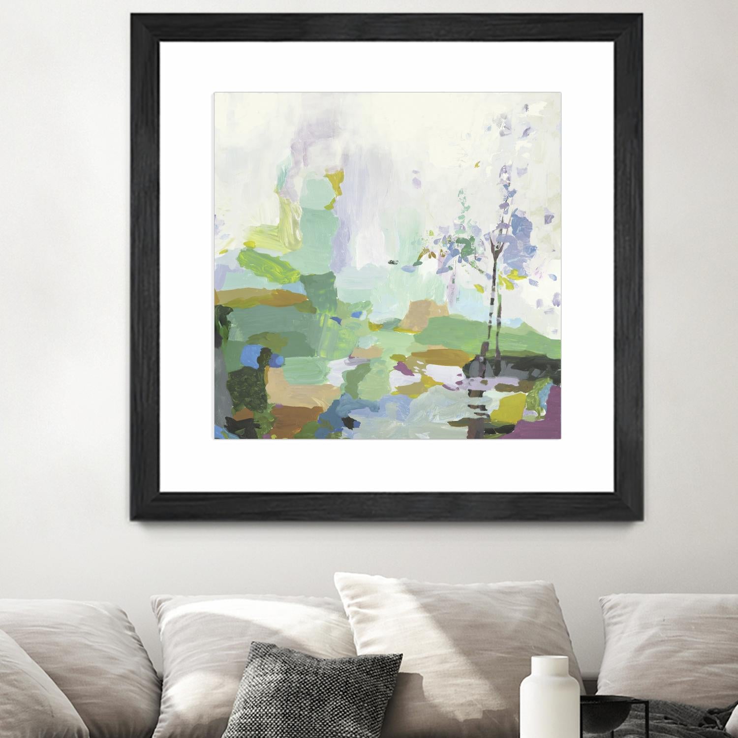 Single tree by PI Studio on GIANT ART - green abstract