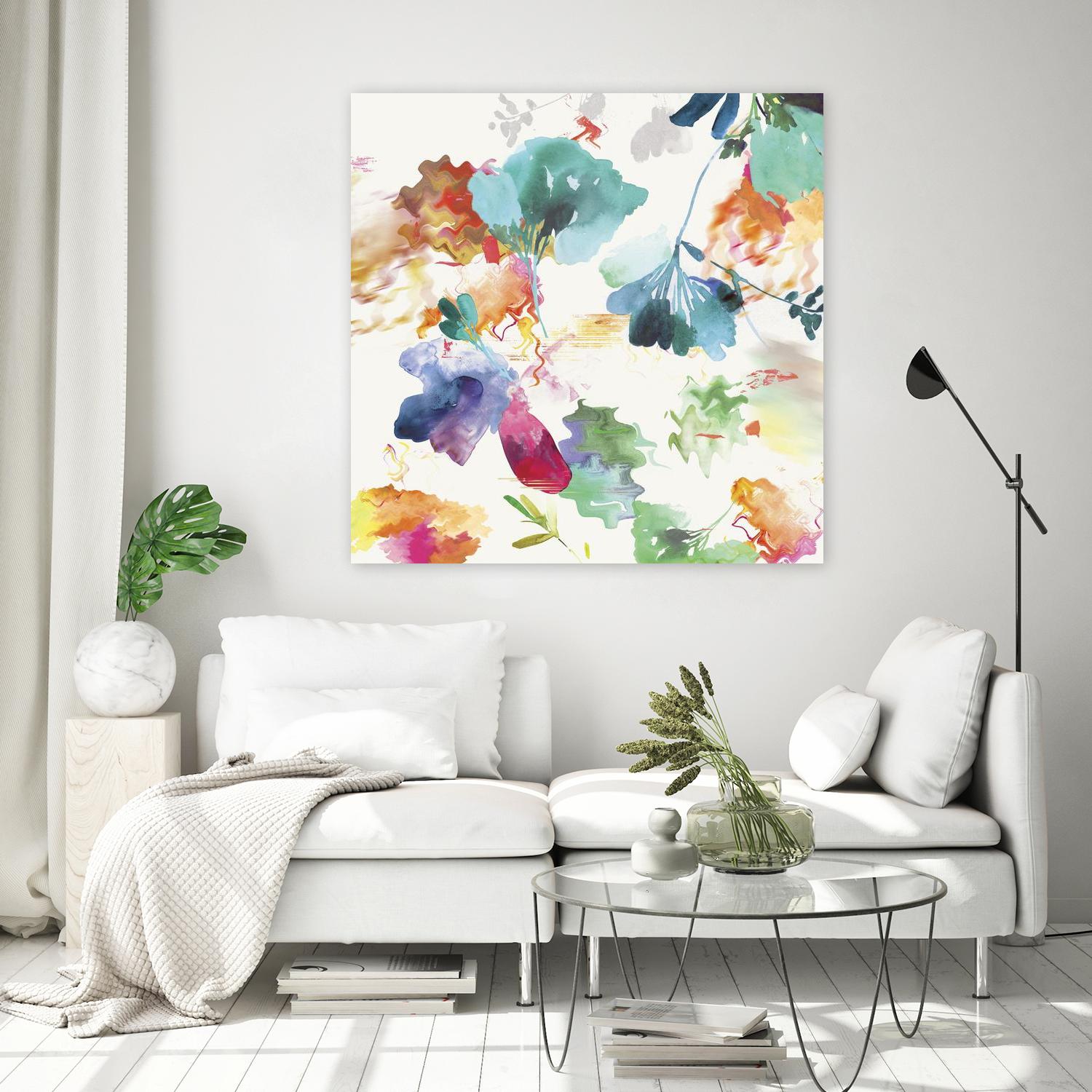 Glitchy Floral I by PI Studio on GIANT ART - blue abstract