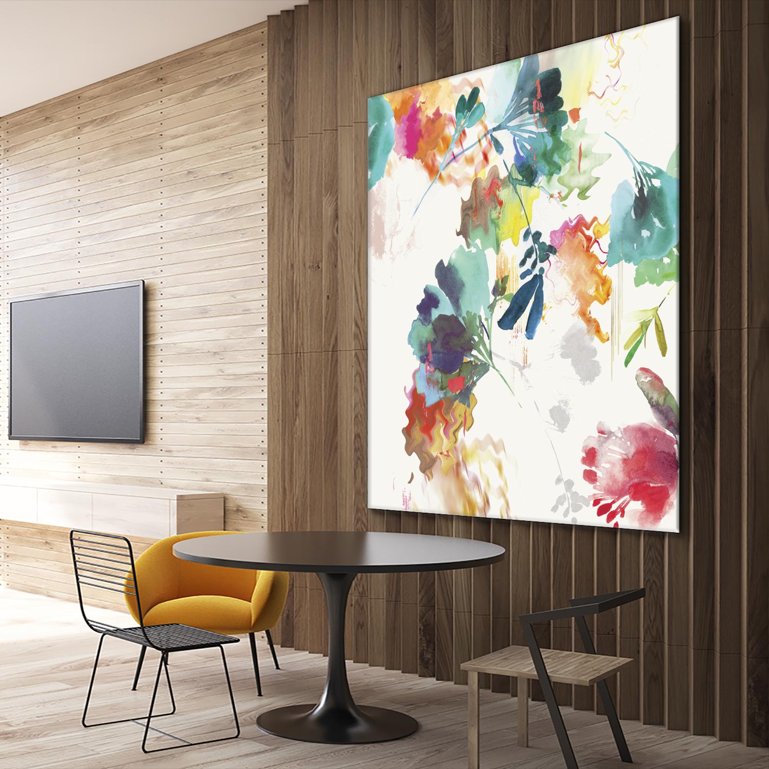 Glitchy Floral II by PI Studio on GIANT ART - blue abstract