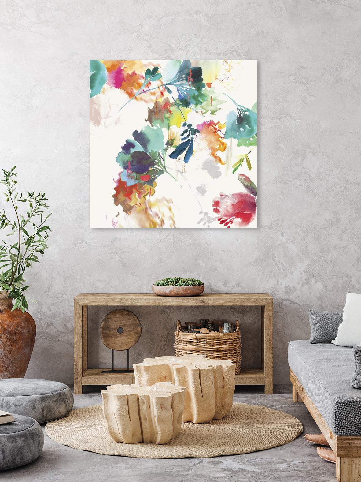 Glitchy Floral II by PI Studio on GIANT ART - blue abstract
