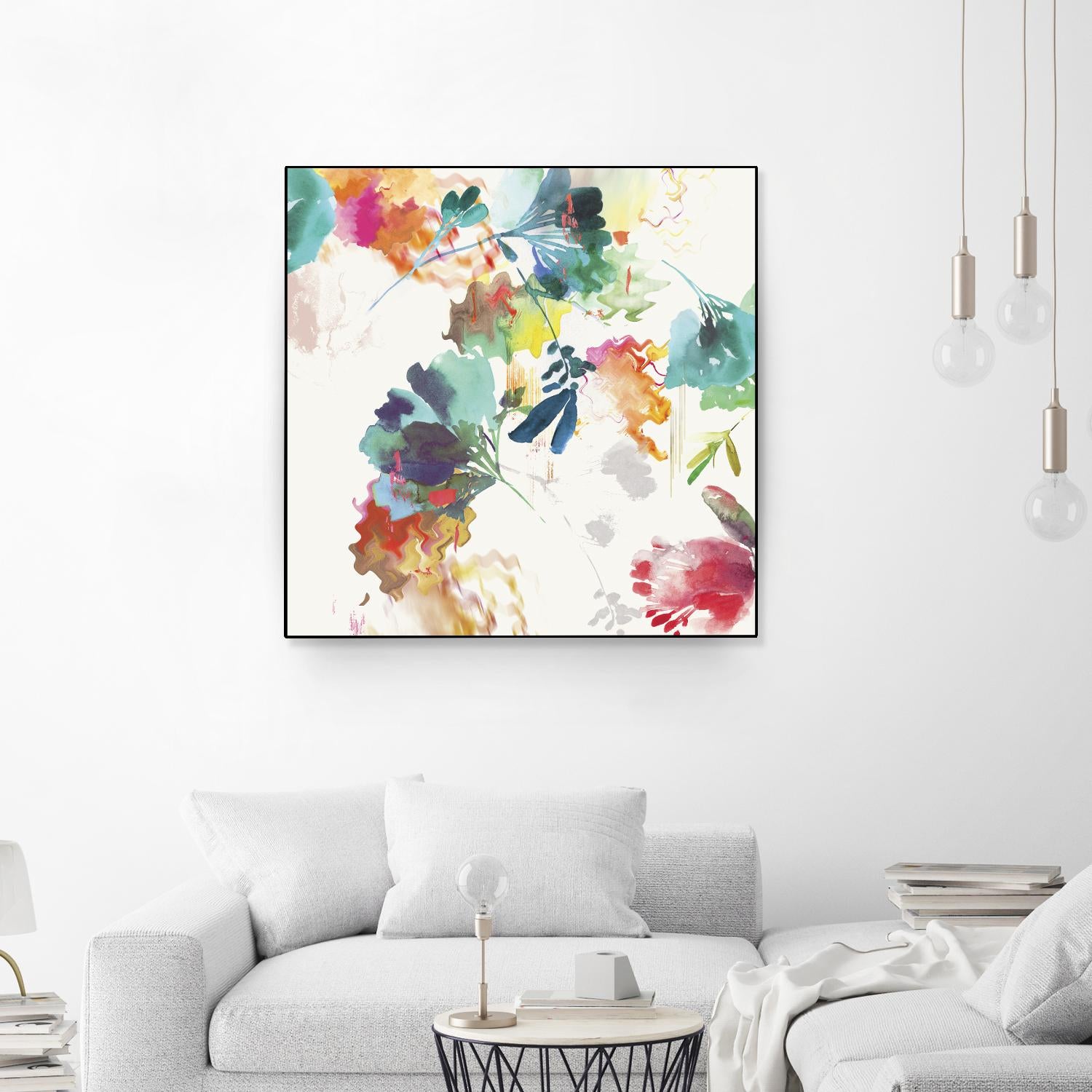 Glitchy Floral II by PI Studio on GIANT ART - blue abstract