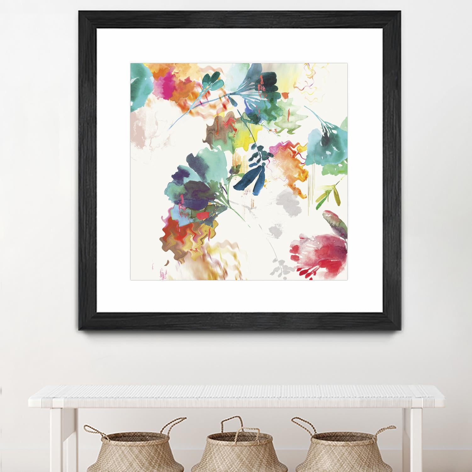 Glitchy Floral II by PI Studio on GIANT ART - blue abstract
