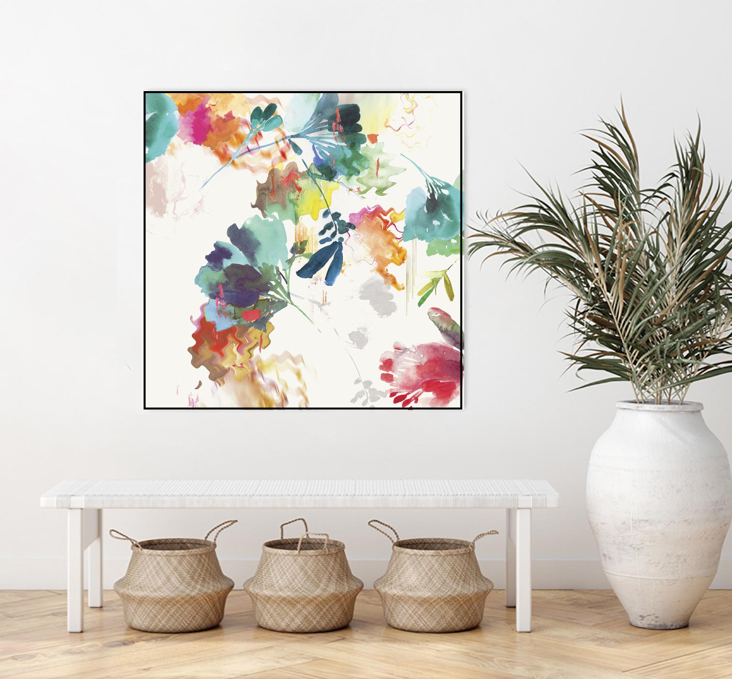 Glitchy Floral II by PI Studio on GIANT ART - blue abstract