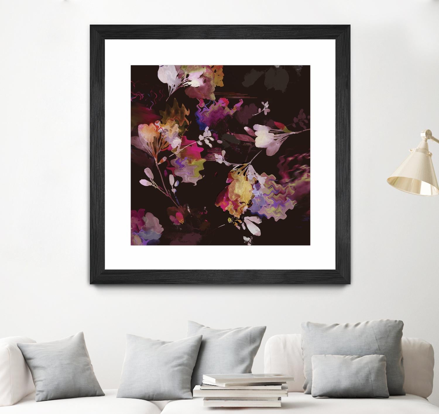 Glitchy Floral III by PI Studio on GIANT ART - pink abstract