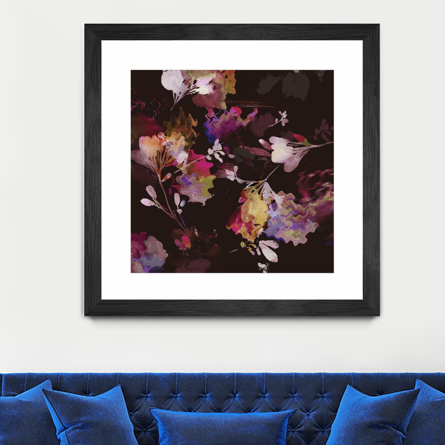 Glitchy Floral III by PI Studio on GIANT ART - pink abstract