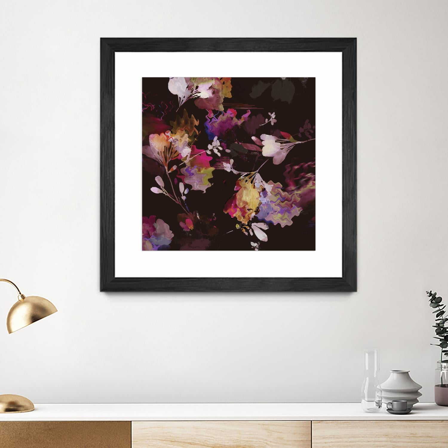 Glitchy Floral III by PI Studio on GIANT ART - pink abstract