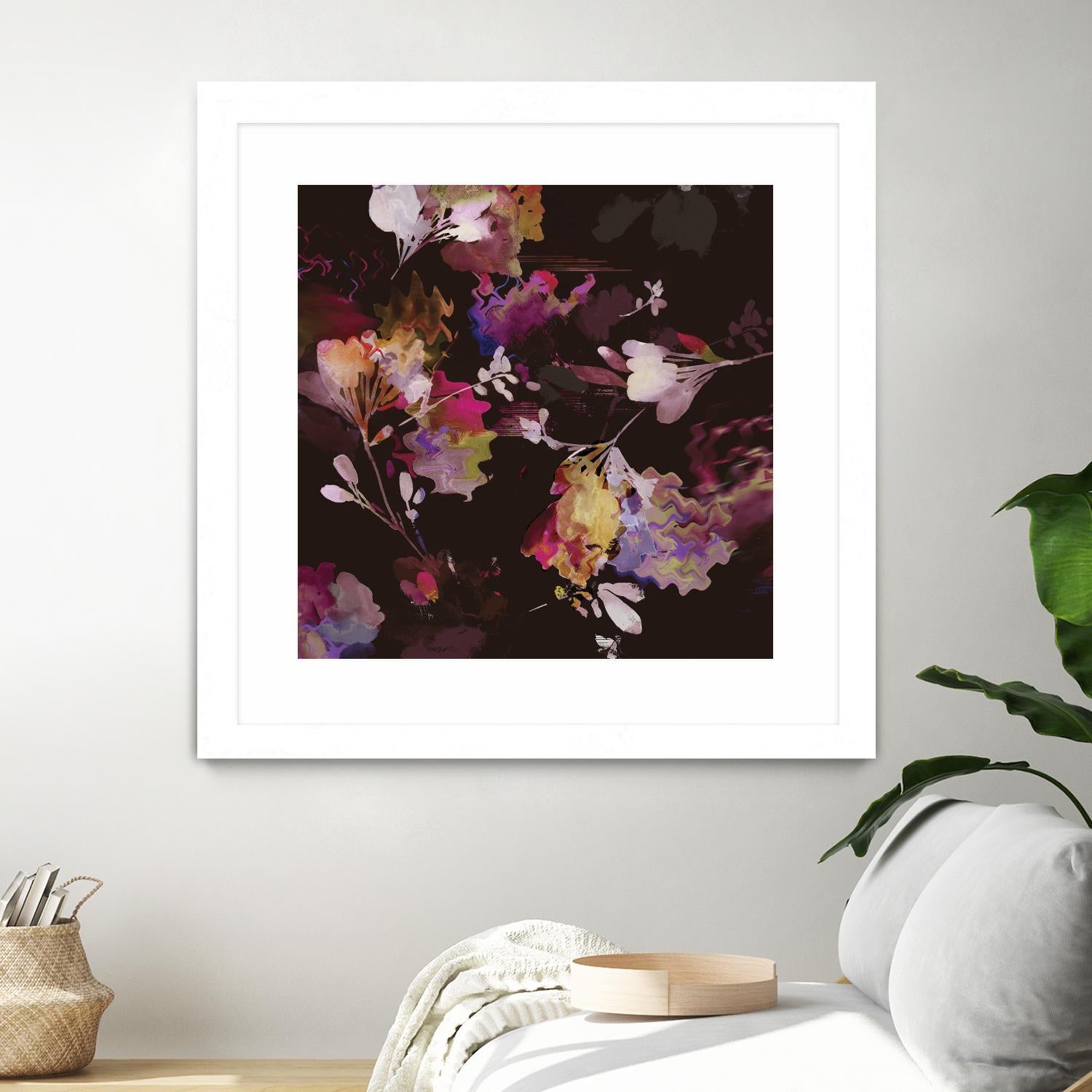 Glitchy Floral III by PI Studio on GIANT ART - pink abstract