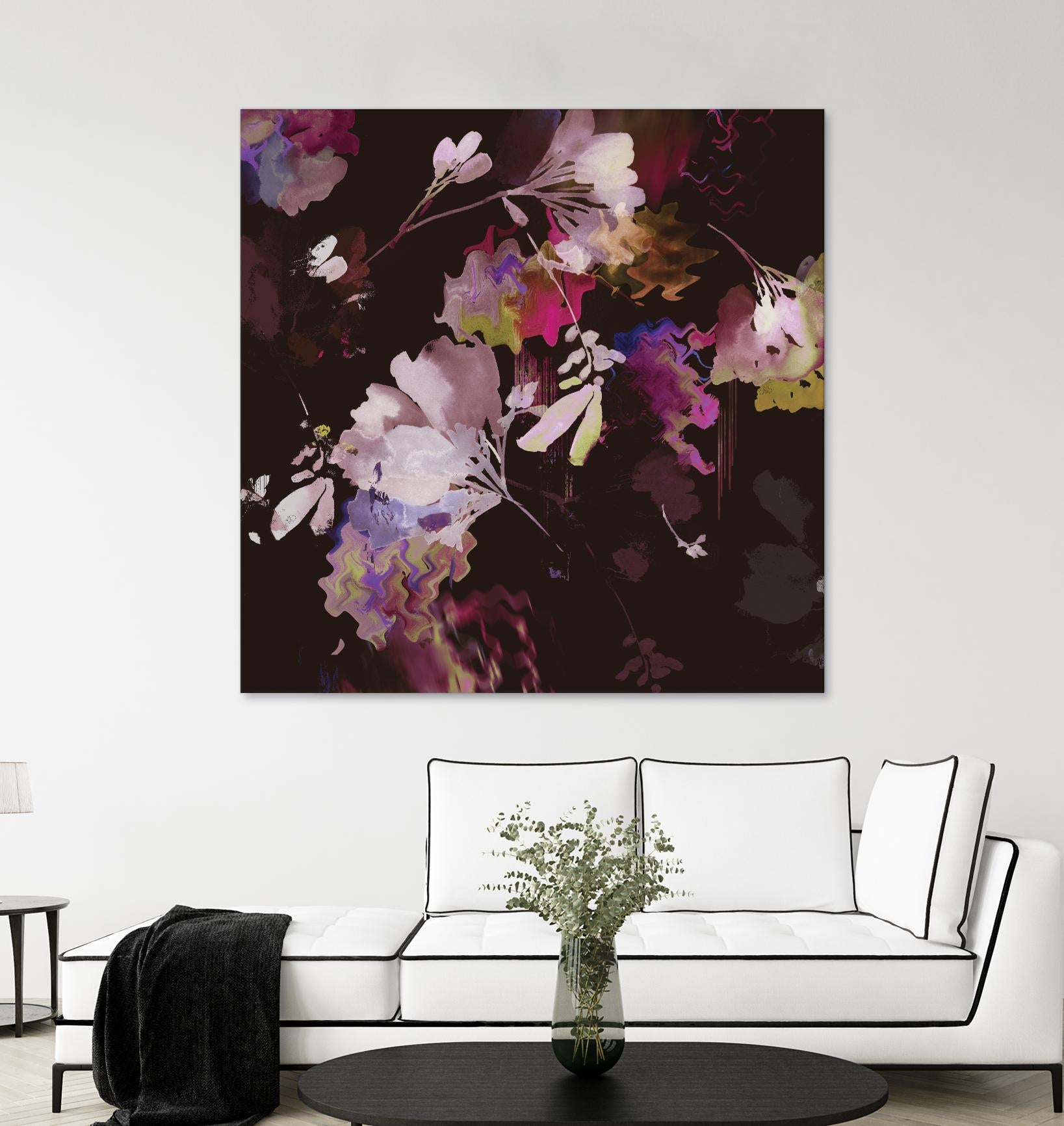 Glitchy Floral IV by PI Studio on GIANT ART - pink abstract