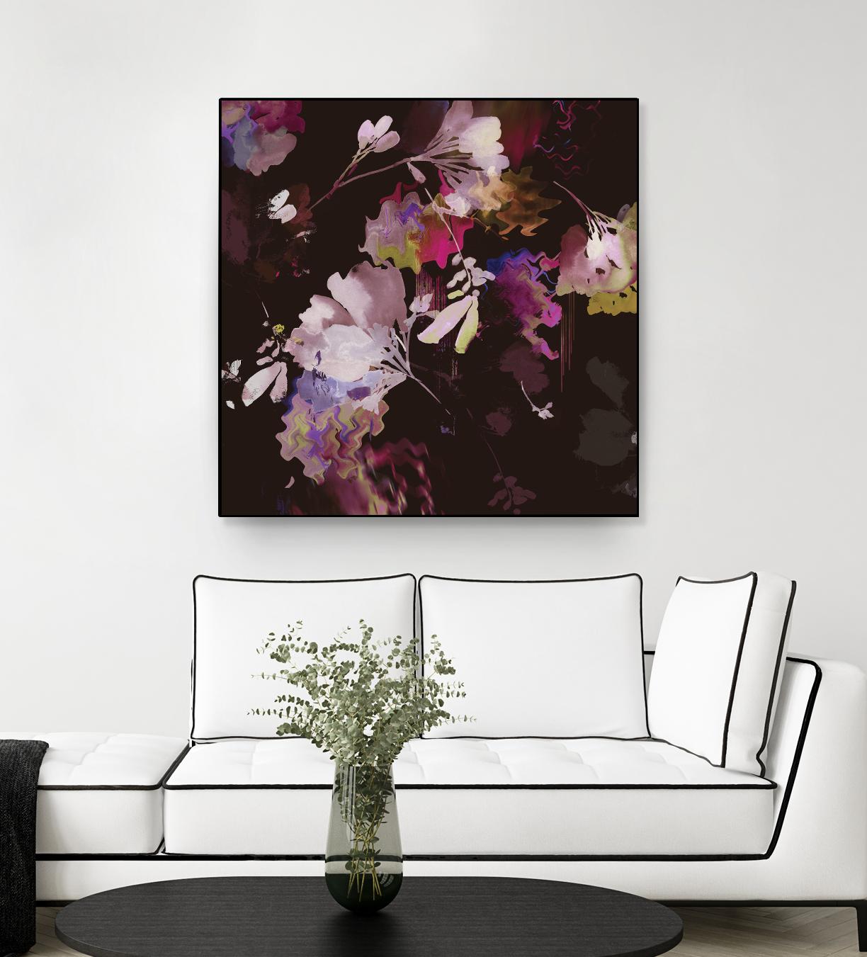 Glitchy Floral IV by PI Studio on GIANT ART - pink abstract