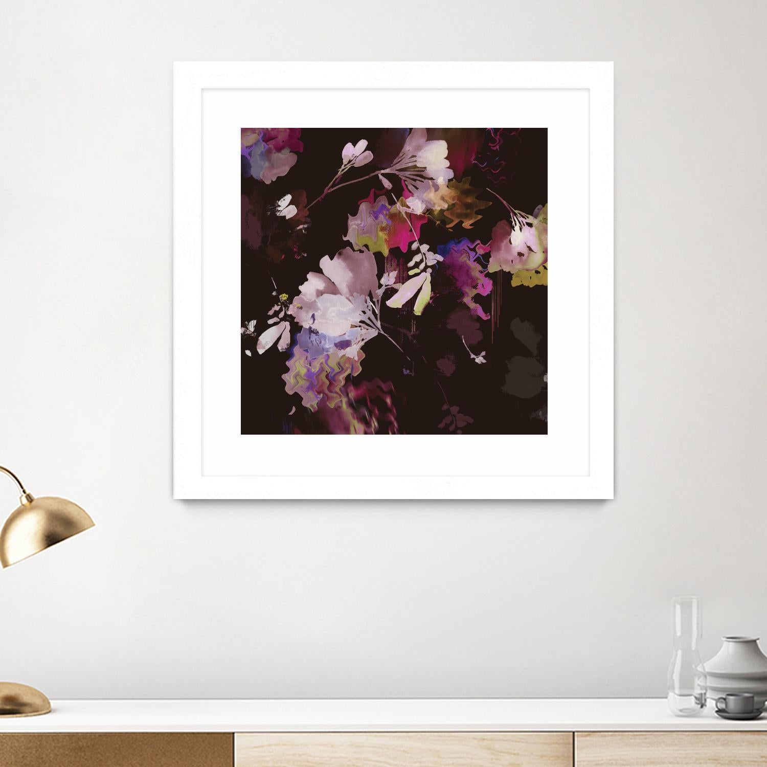 Glitchy Floral IV by PI Studio on GIANT ART - pink abstract