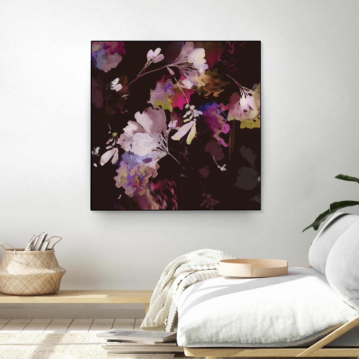 Glitchy Floral IV by PI Studio on GIANT ART - pink abstract