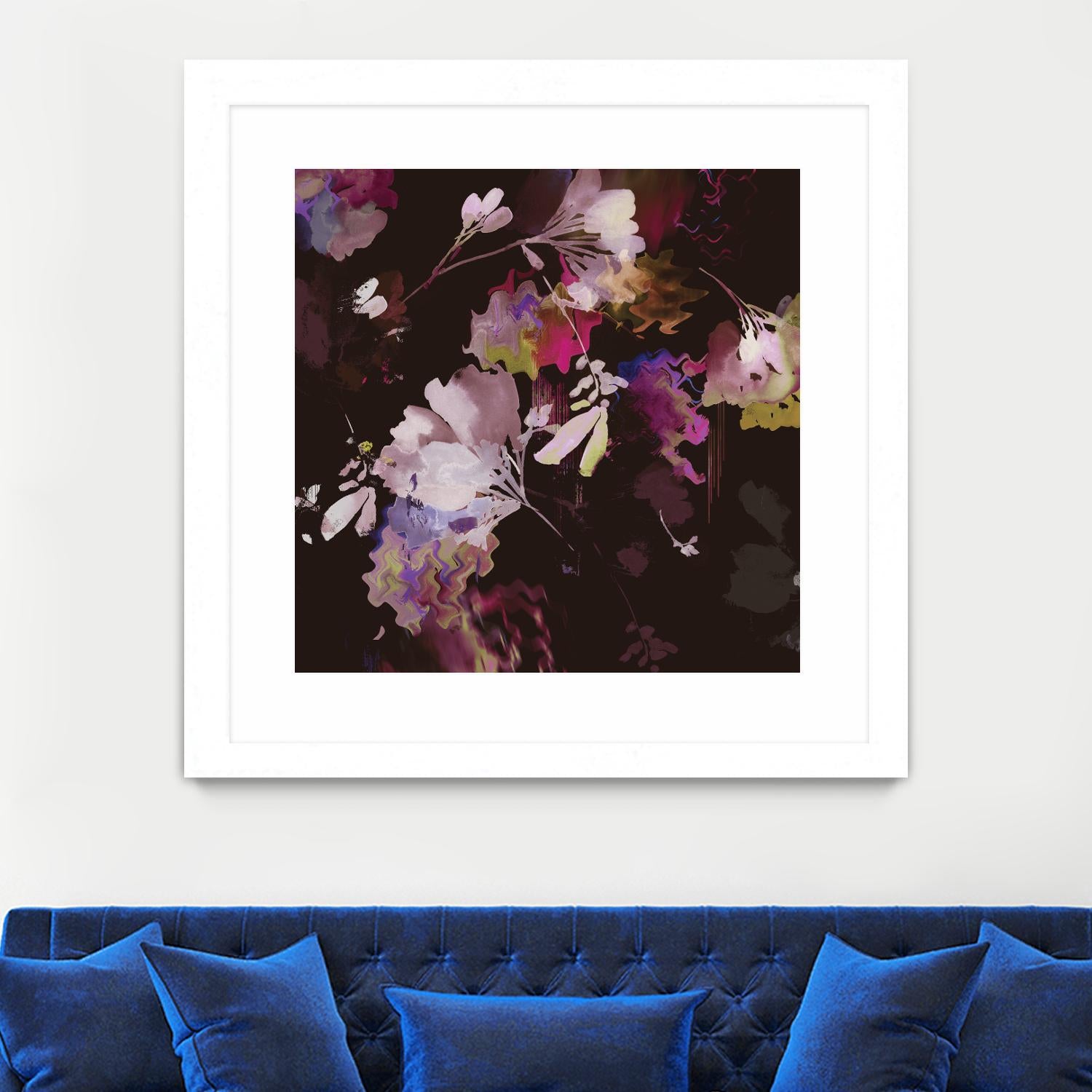 Glitchy Floral IV by PI Studio on GIANT ART - pink abstract