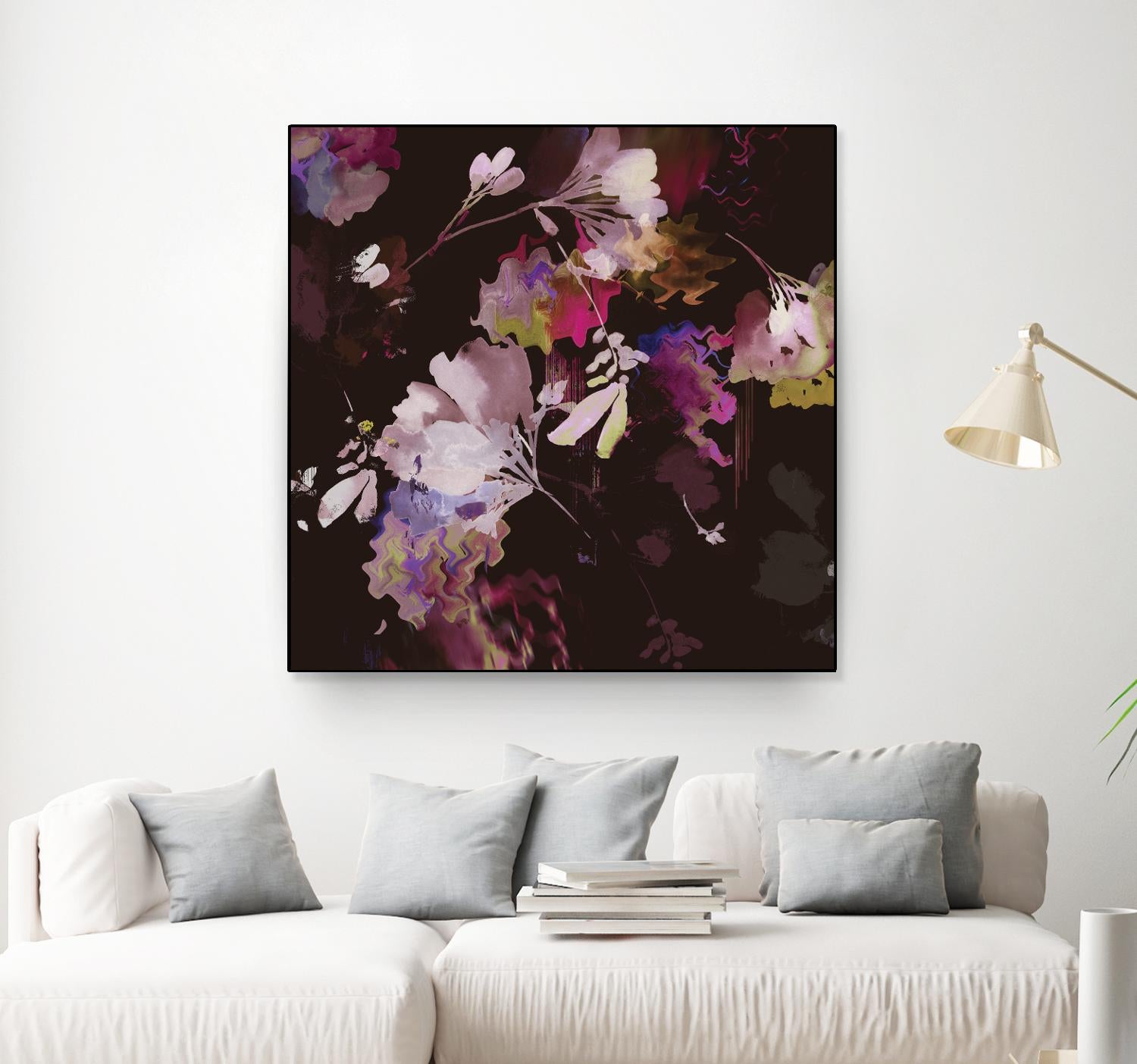 Glitchy Floral IV by PI Studio on GIANT ART - pink abstract