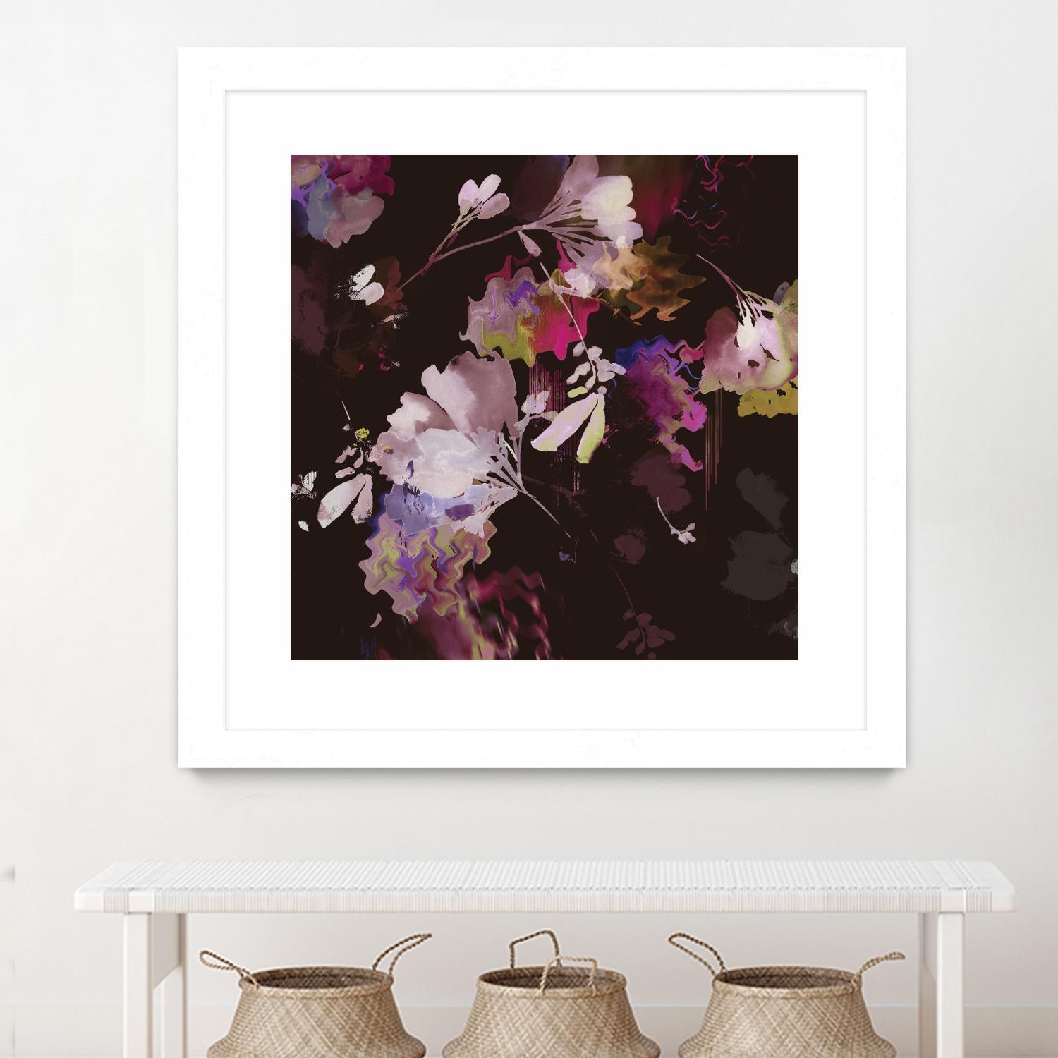 Glitchy Floral IV by PI Studio on GIANT ART - pink abstract