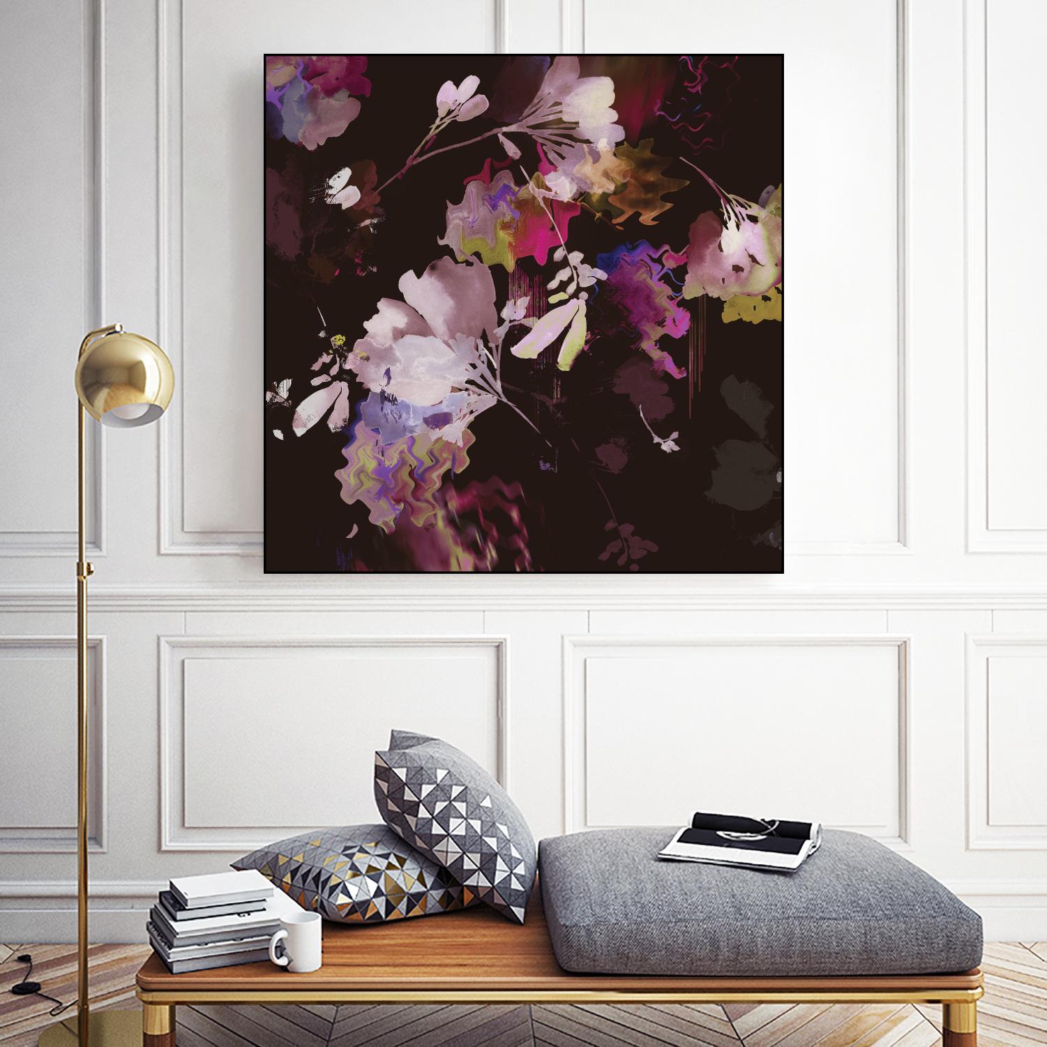 Glitchy Floral IV by PI Studio on GIANT ART - pink abstract