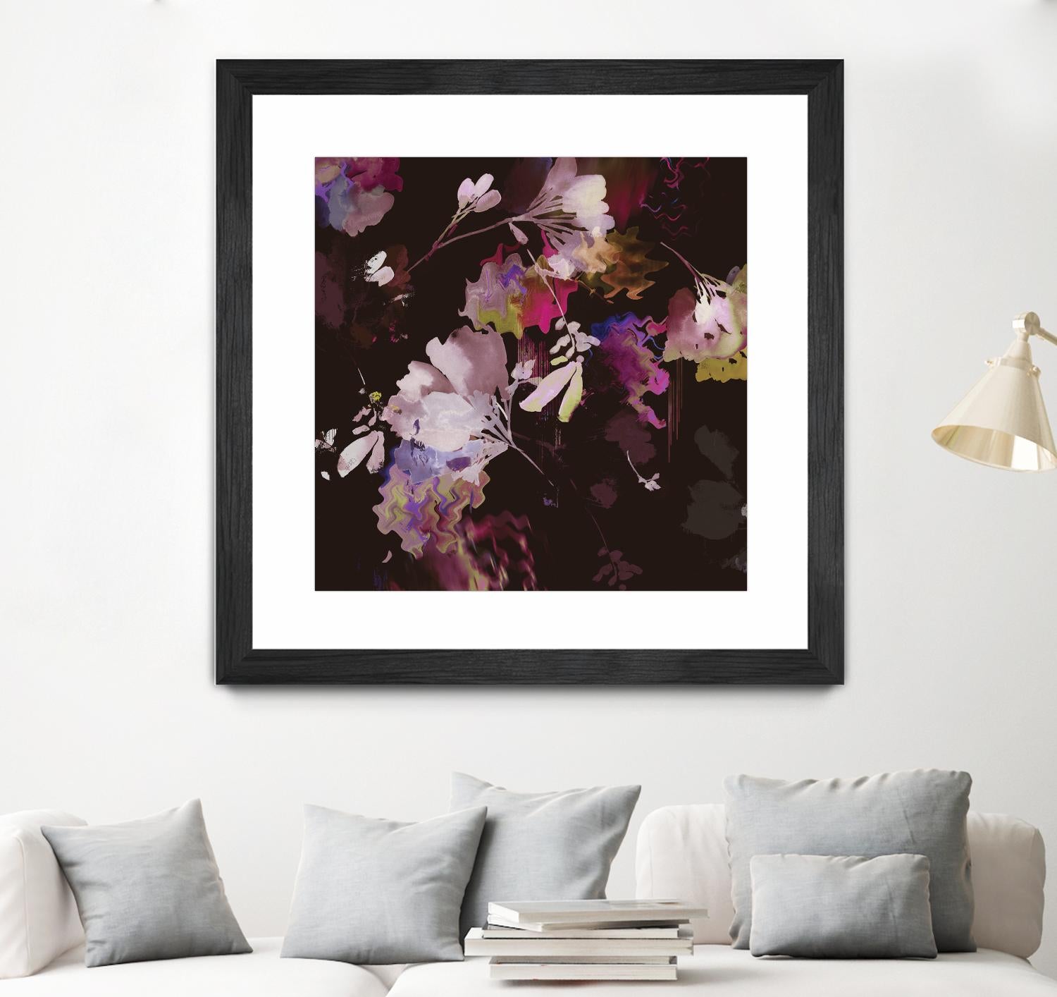 Glitchy Floral IV by PI Studio on GIANT ART - pink abstract