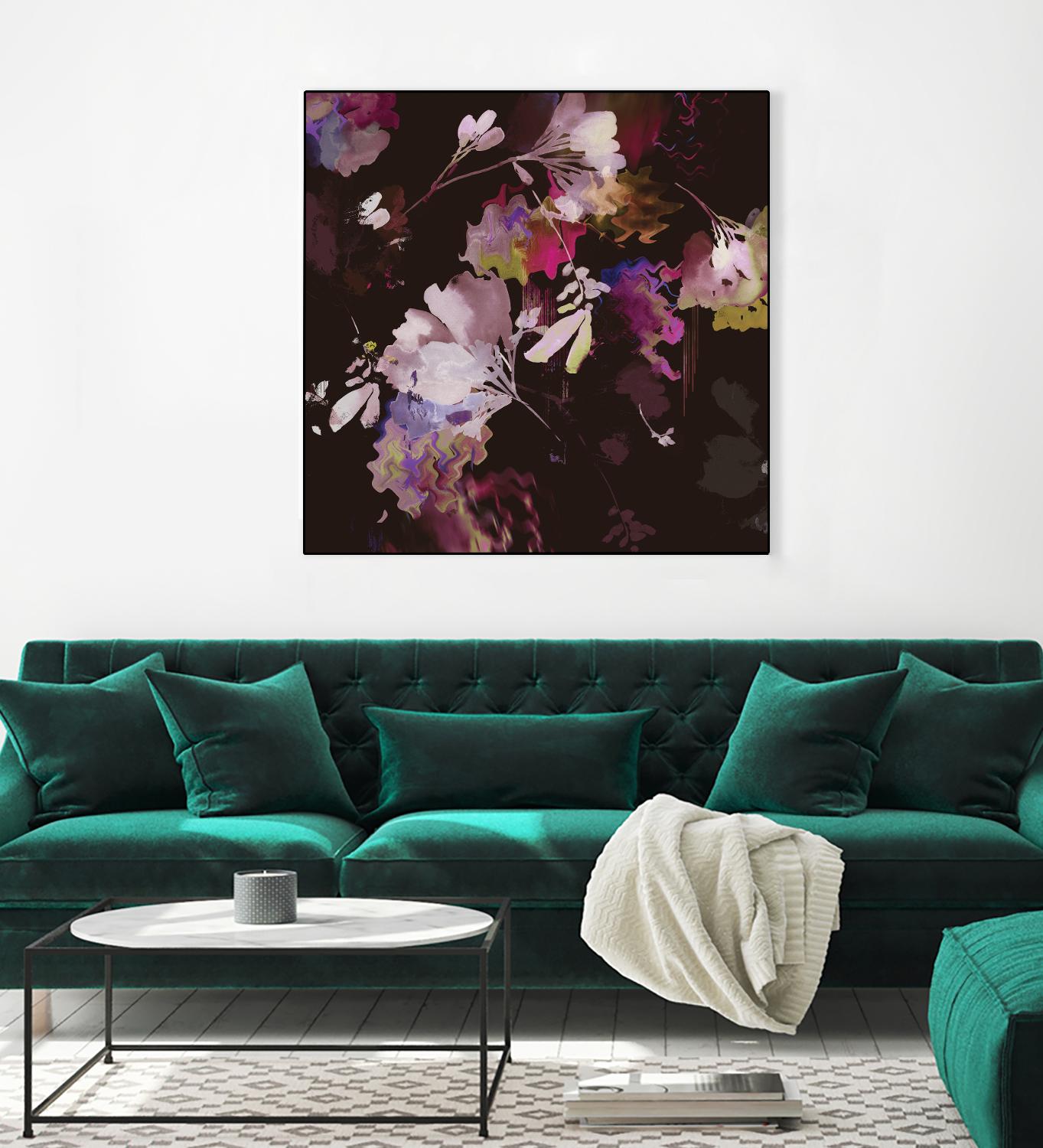 Glitchy Floral IV by PI Studio on GIANT ART - pink abstract