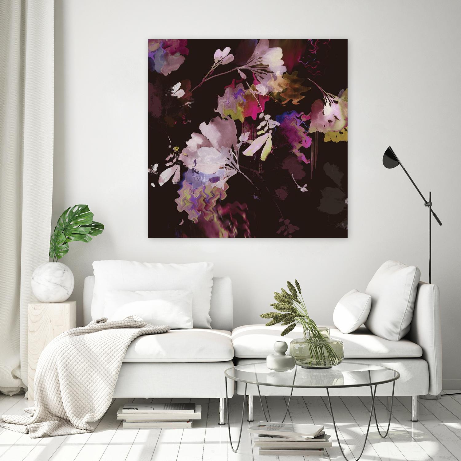 Glitchy Floral IV by PI Studio on GIANT ART - pink abstract