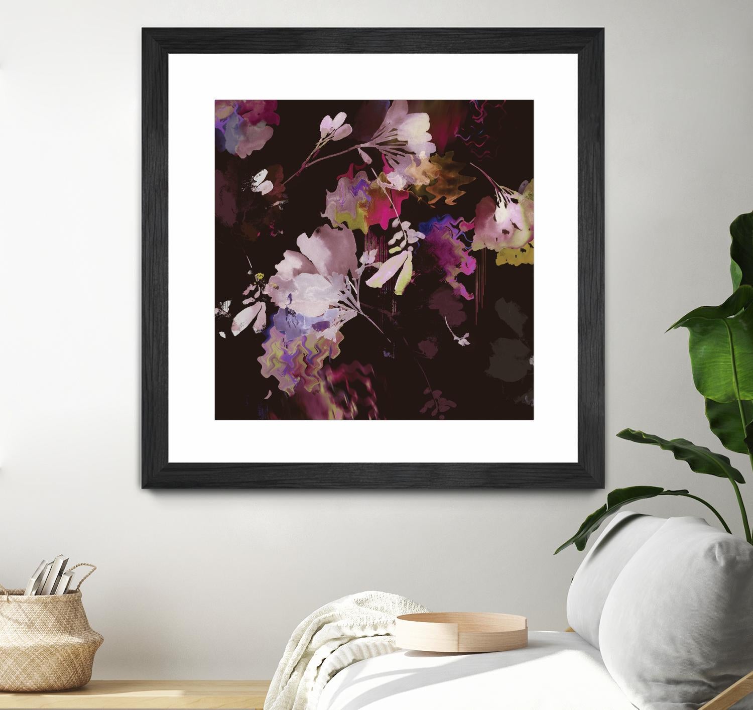 Glitchy Floral IV by PI Studio on GIANT ART - pink abstract