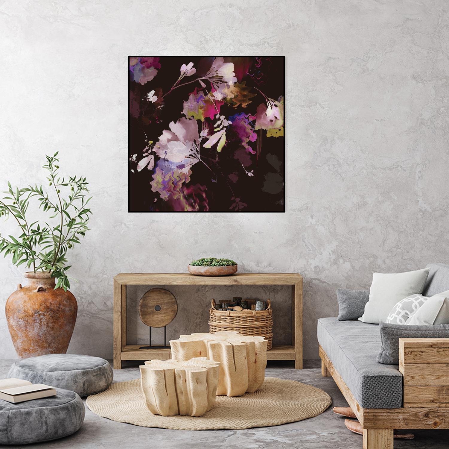 Glitchy Floral IV by PI Studio on GIANT ART - pink abstract
