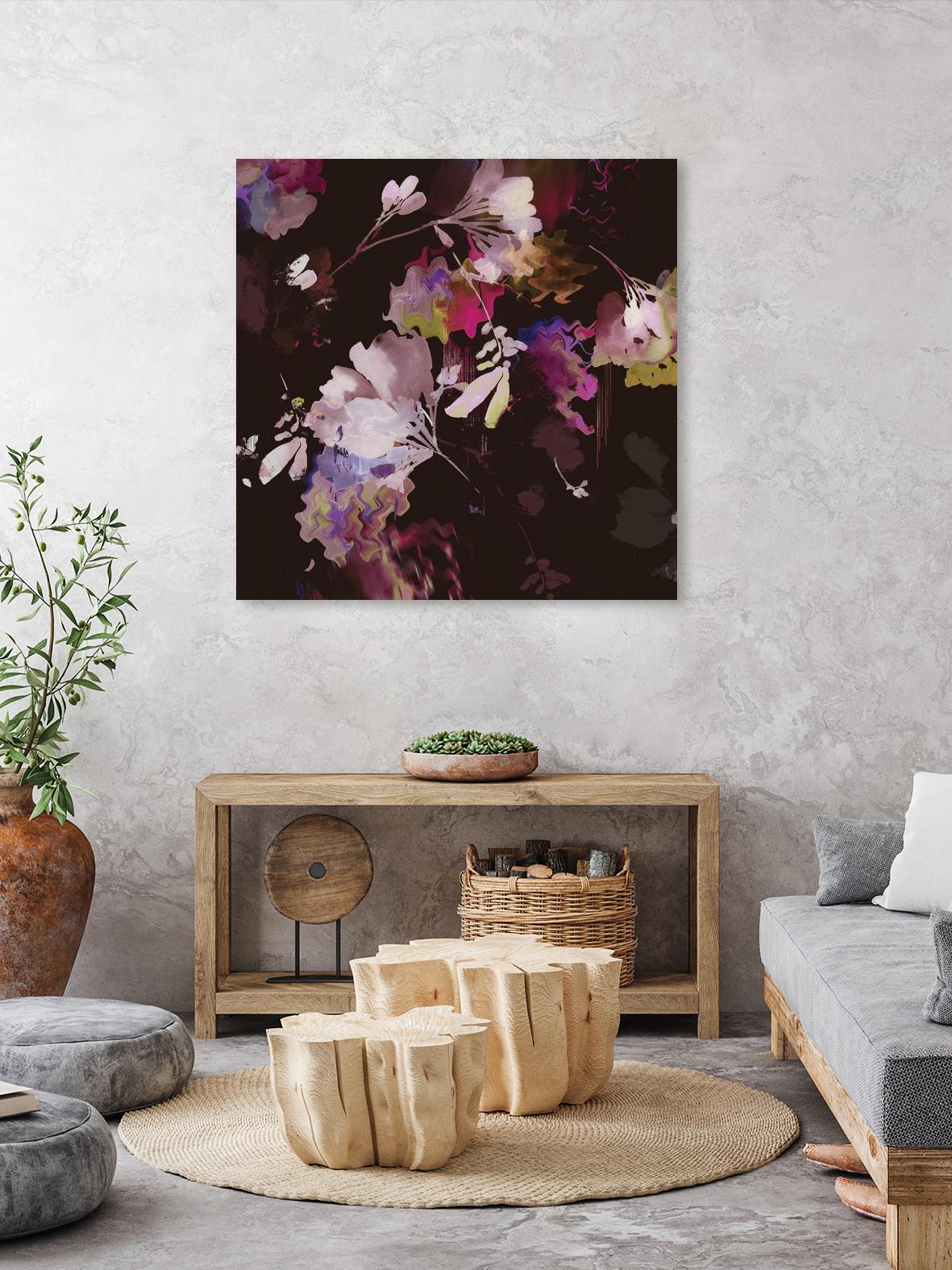 Glitchy Floral IV by PI Studio on GIANT ART - pink abstract