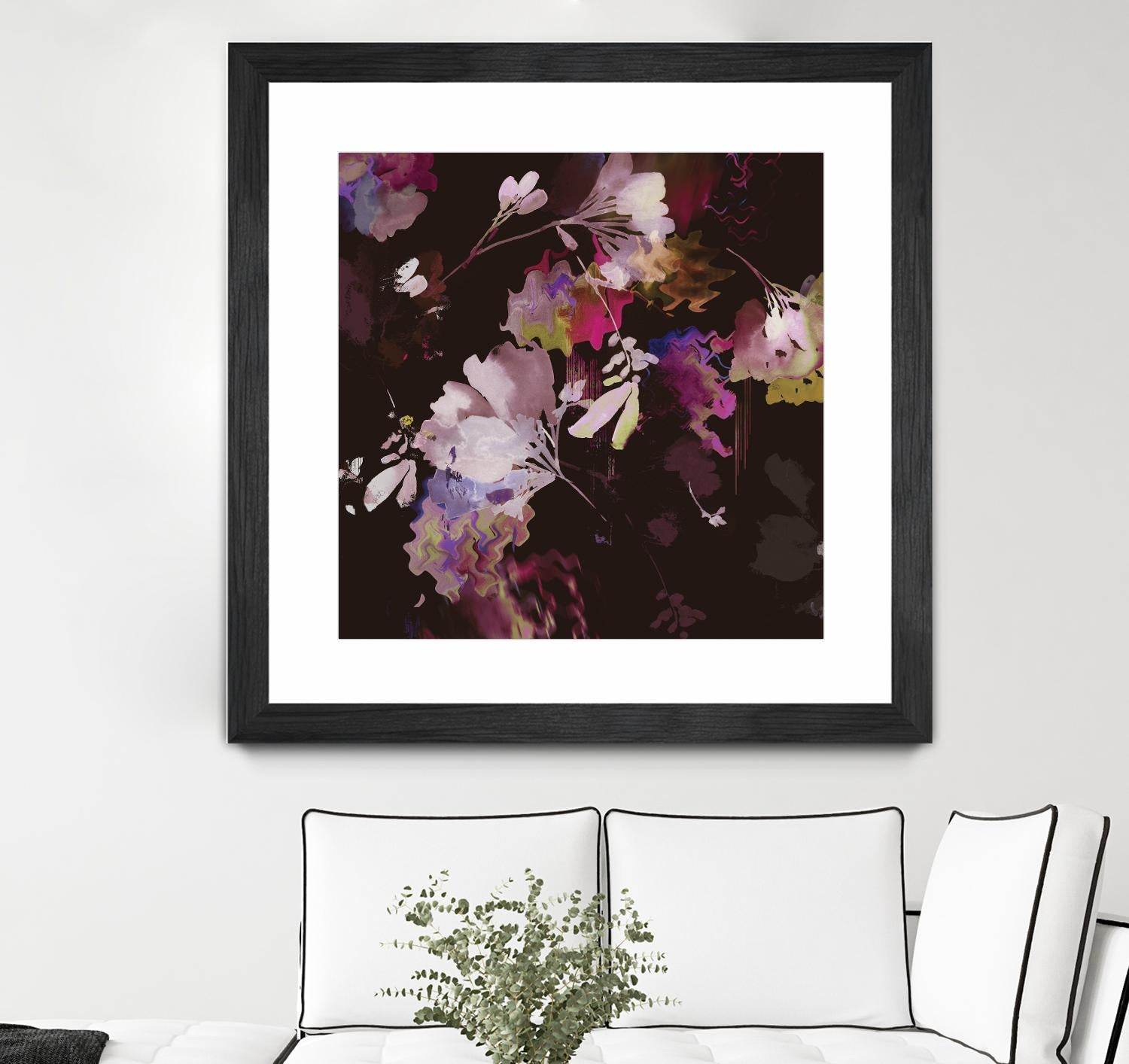 Glitchy Floral IV by PI Studio on GIANT ART - pink abstract