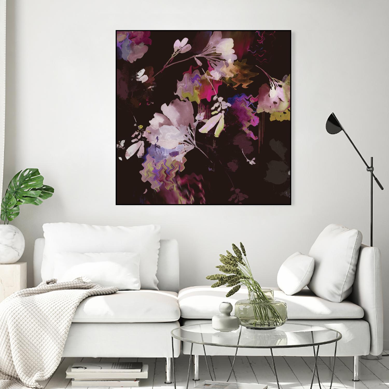 Glitchy Floral IV by PI Studio on GIANT ART - pink abstract