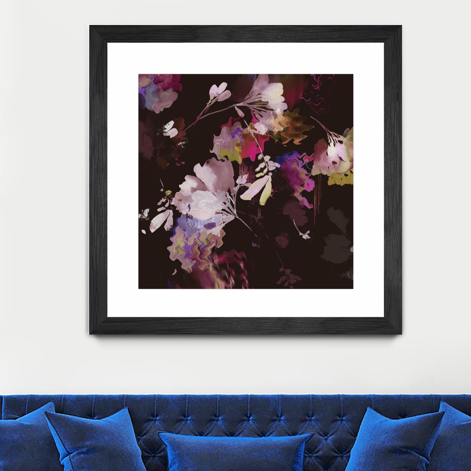 Glitchy Floral IV by PI Studio on GIANT ART - pink abstract