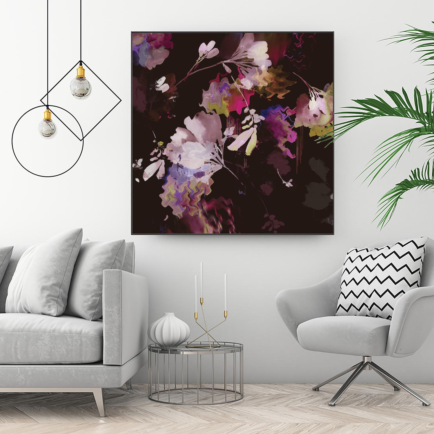 Glitchy Floral IV by PI Studio on GIANT ART - pink abstract